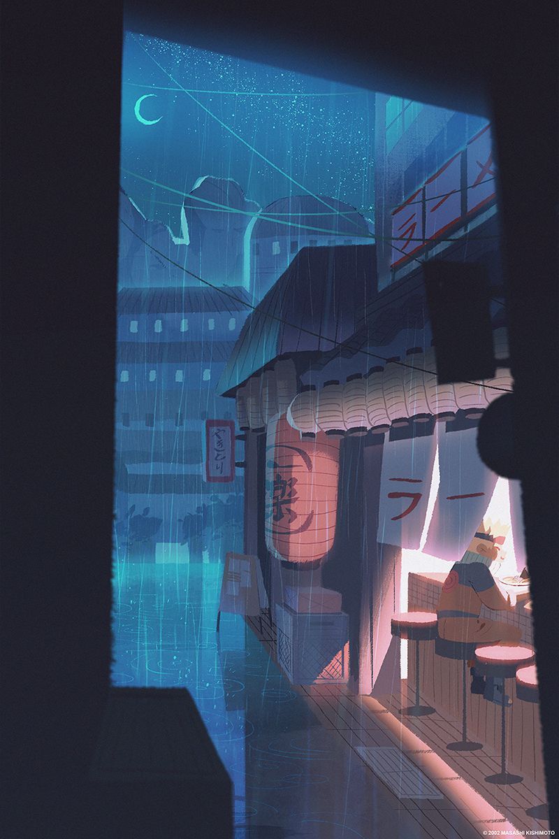 Дождливая ночь в Коногагакуре by chuwenjie. Наруто узумаки