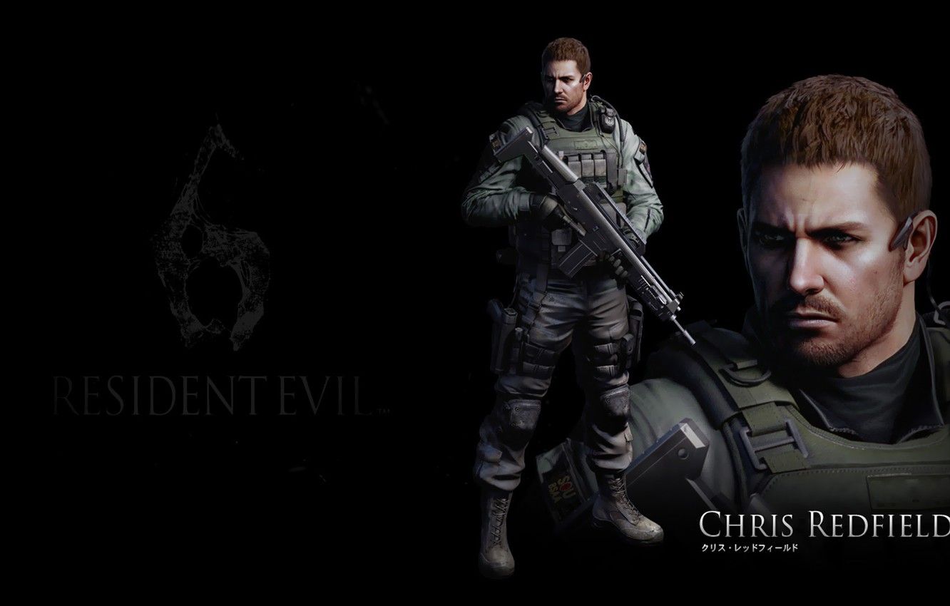 Wallpaper black background, Resident evil, Resident Evil Chris