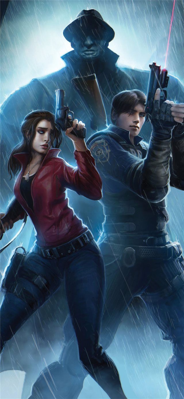 resident evil claire redfield chris redfield 4k ar. iPhone X