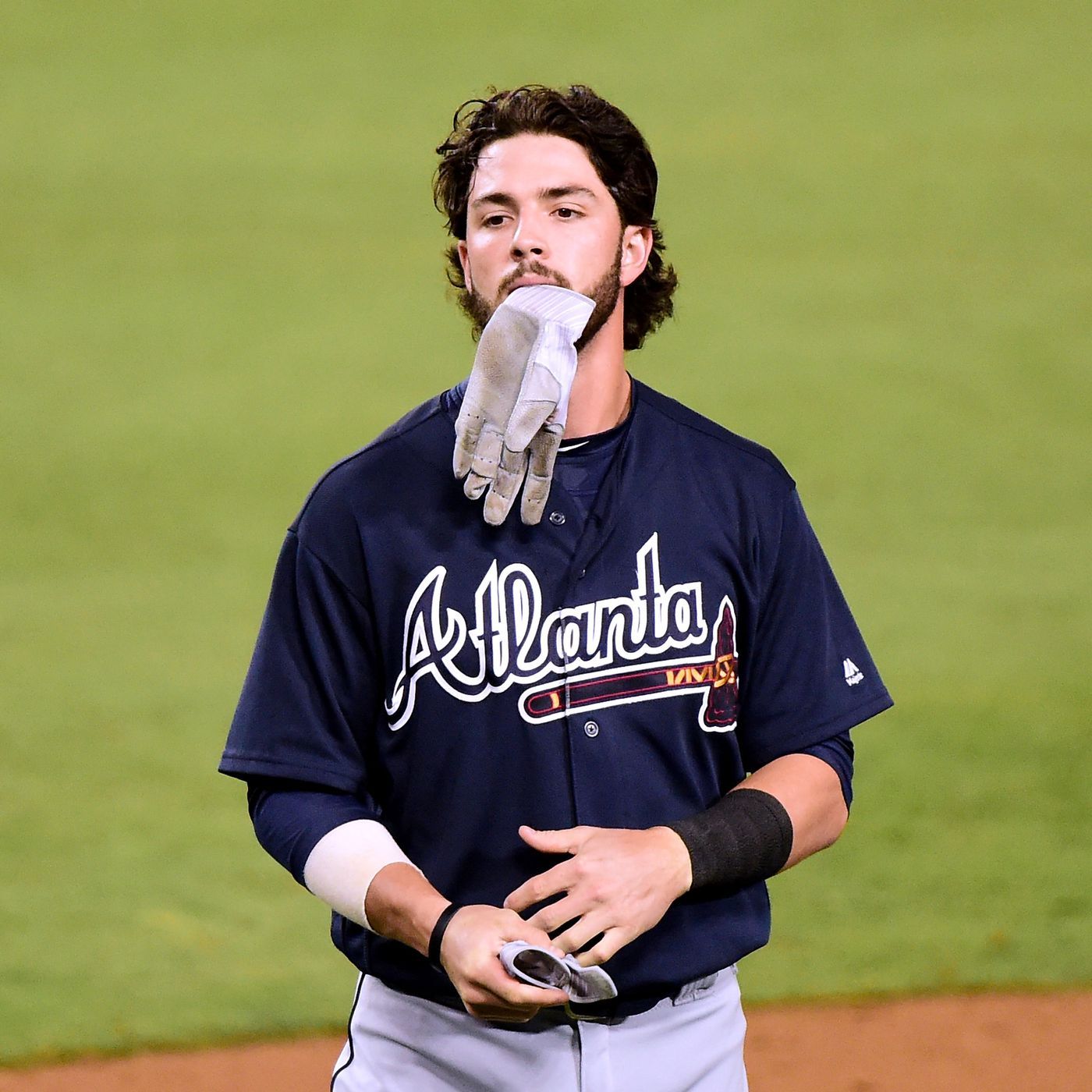 Dansby Swanson of the Atlanta Braves in action against the New HD phone  wallpaper  Pxfuel
