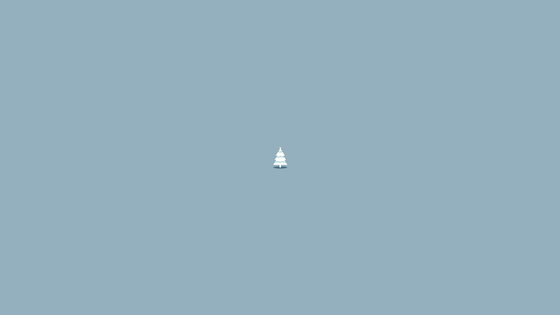 Wallpaper christmas tree, snow, winter, minimalism