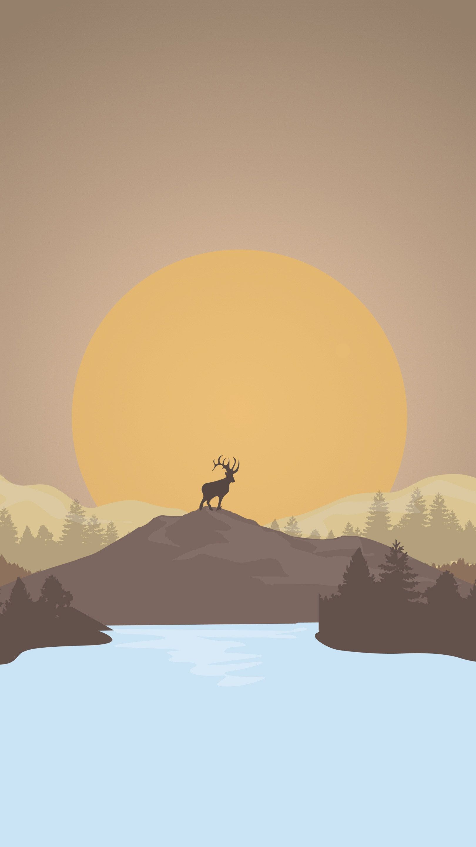 Minimalist Mountain iPhone Wallpaper