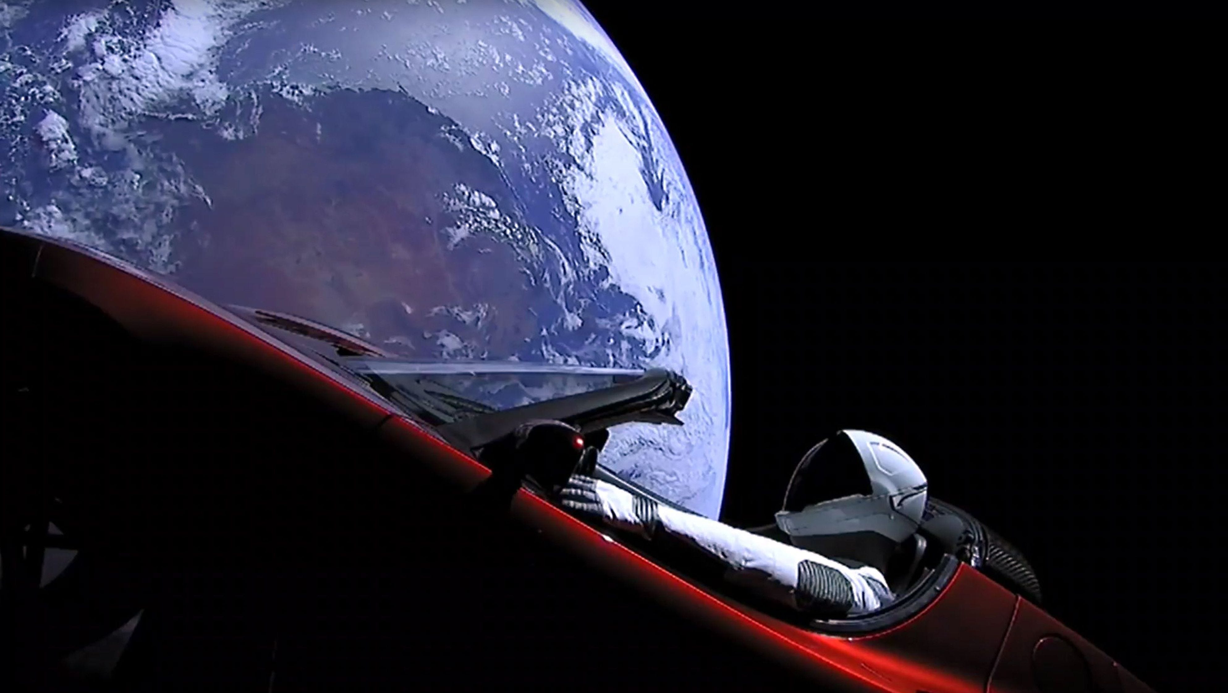 Falcon Heavy: The best image of 'Starman' in his red Tesla