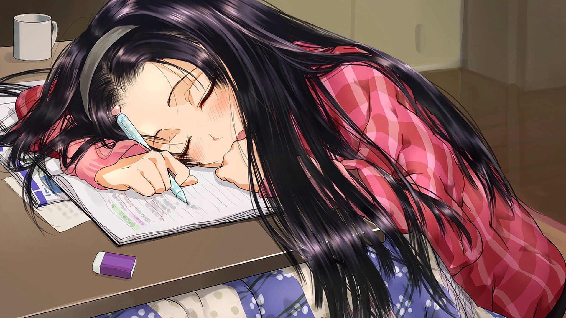 Girl Anime Sleep Wallpapers Wallpaper Cave