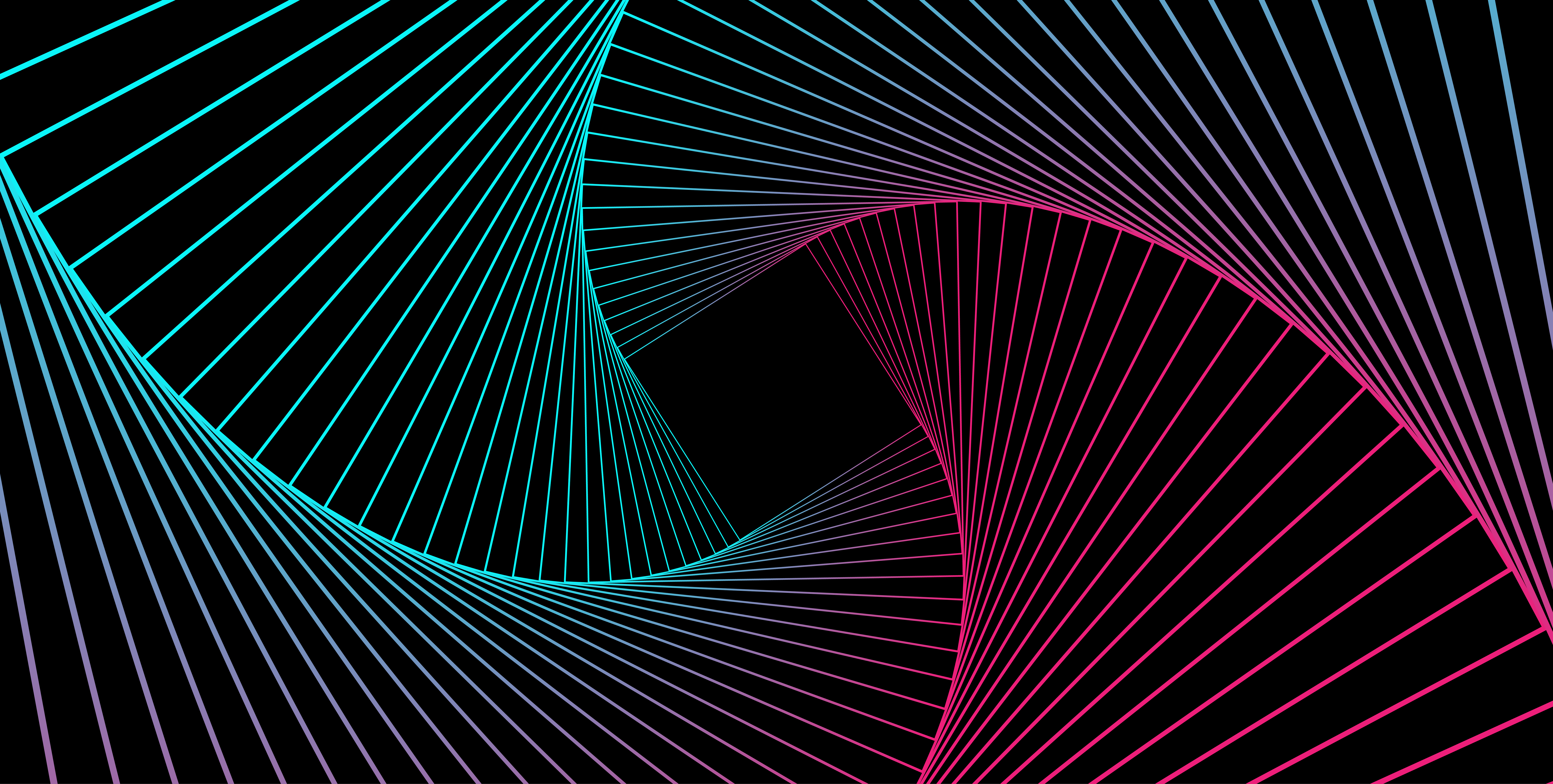 Geometric 4K Wallpaper, Pattern, Spiral, Neon, Gradient, Black