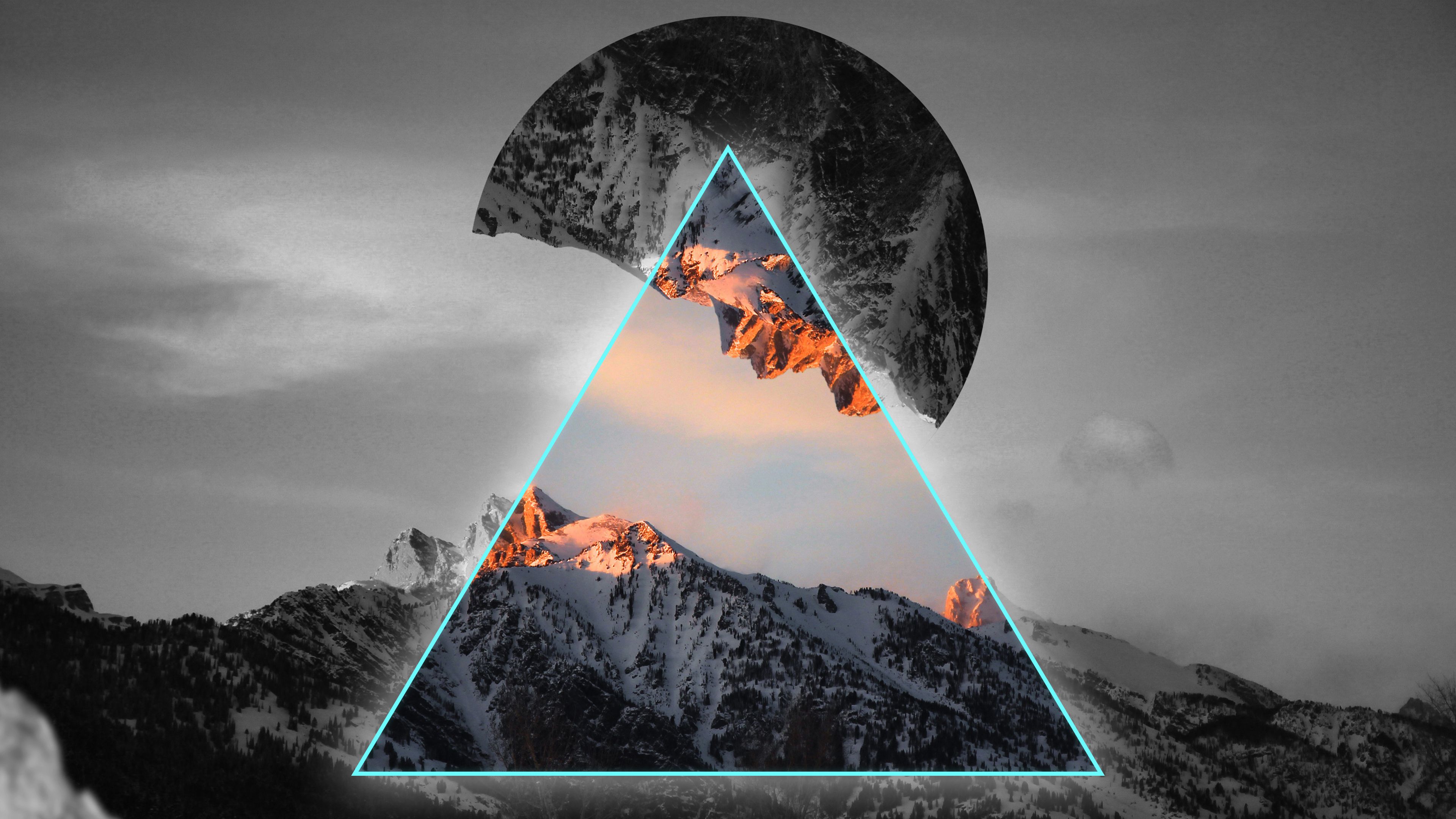 Geometric Mountains 4K Wallpapers.