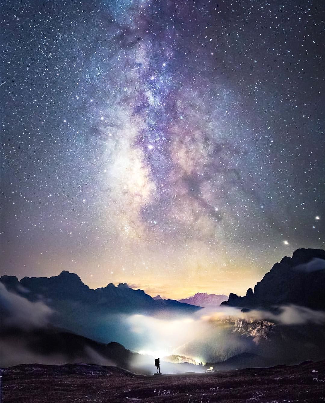The almighty Dolomites at night Photo Explore. Share. Inspire: #earthroulette. Landscape picture, Instagram, Photography