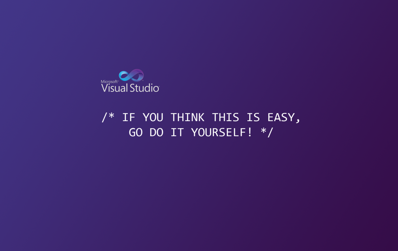 Visual Studio Black Background. Black