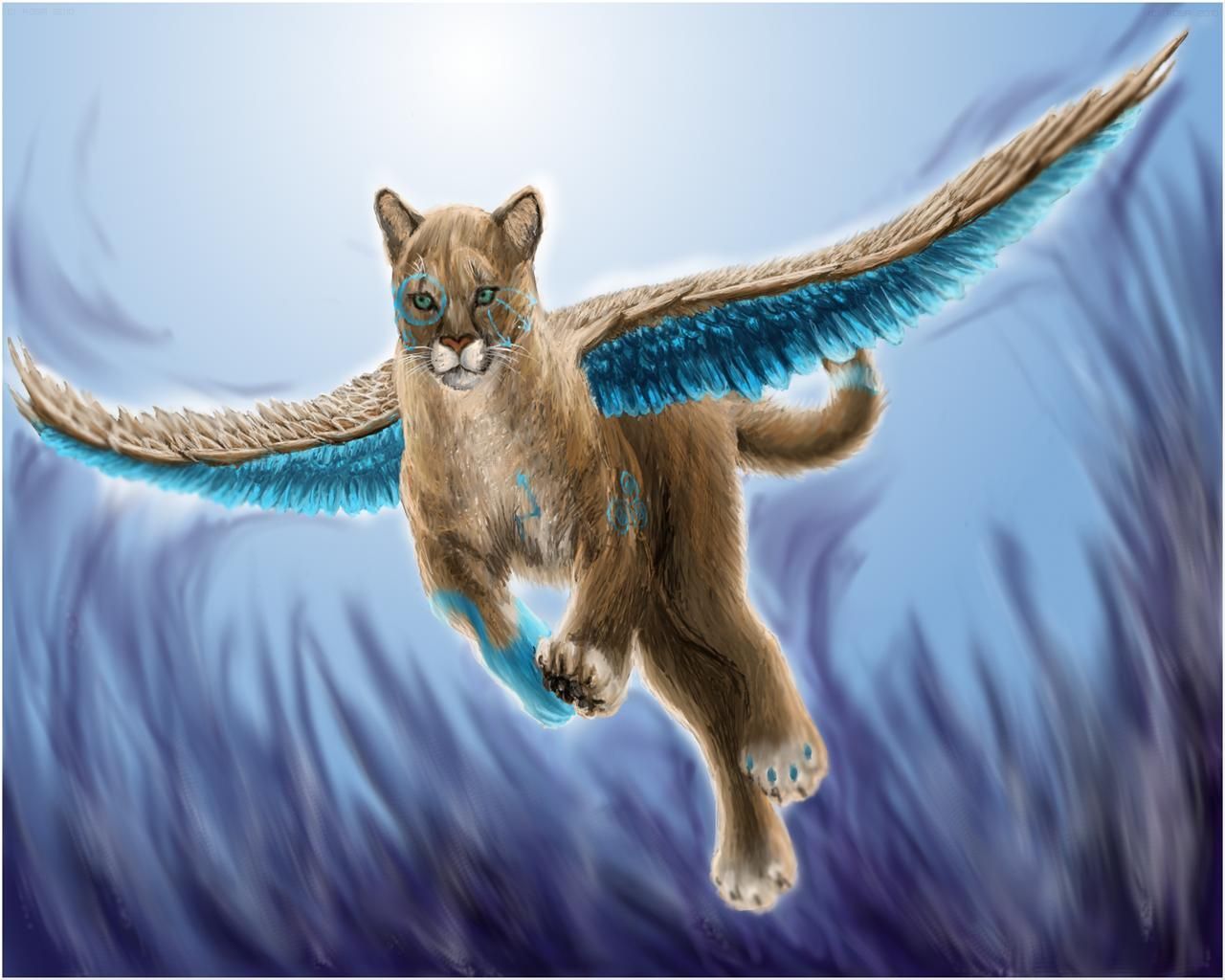 Winged Cat Wallpaper Free Winged Cat Background