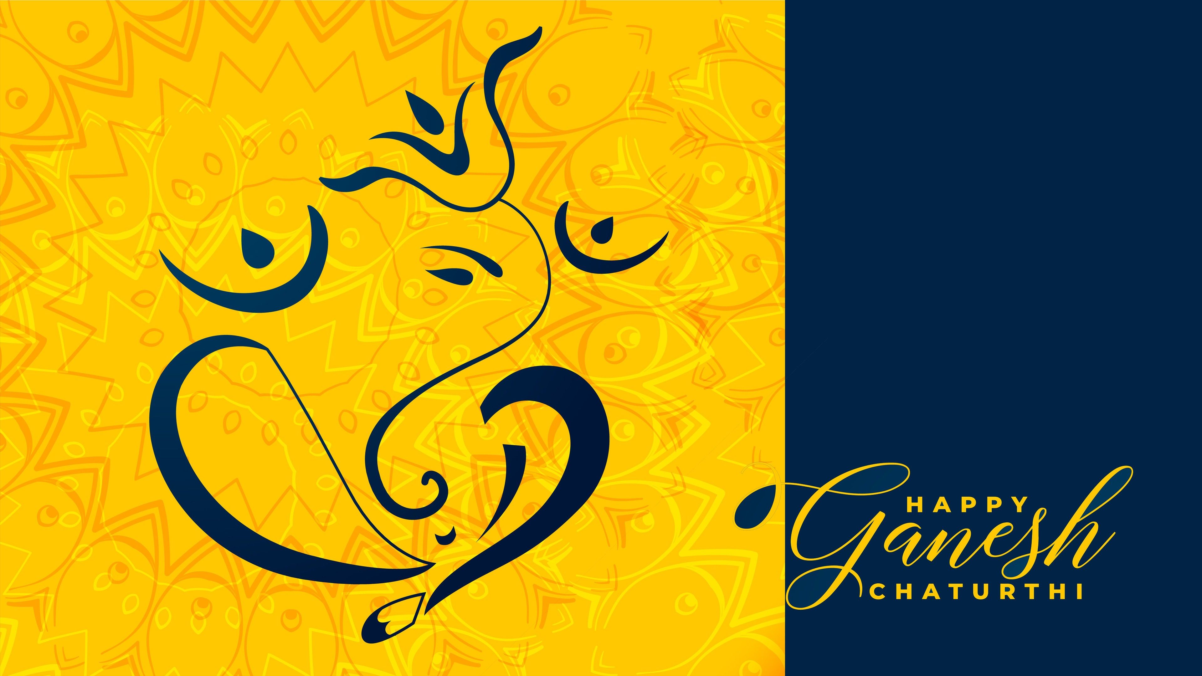 Happy Ganesh Chaturthi 4K Wallpaper