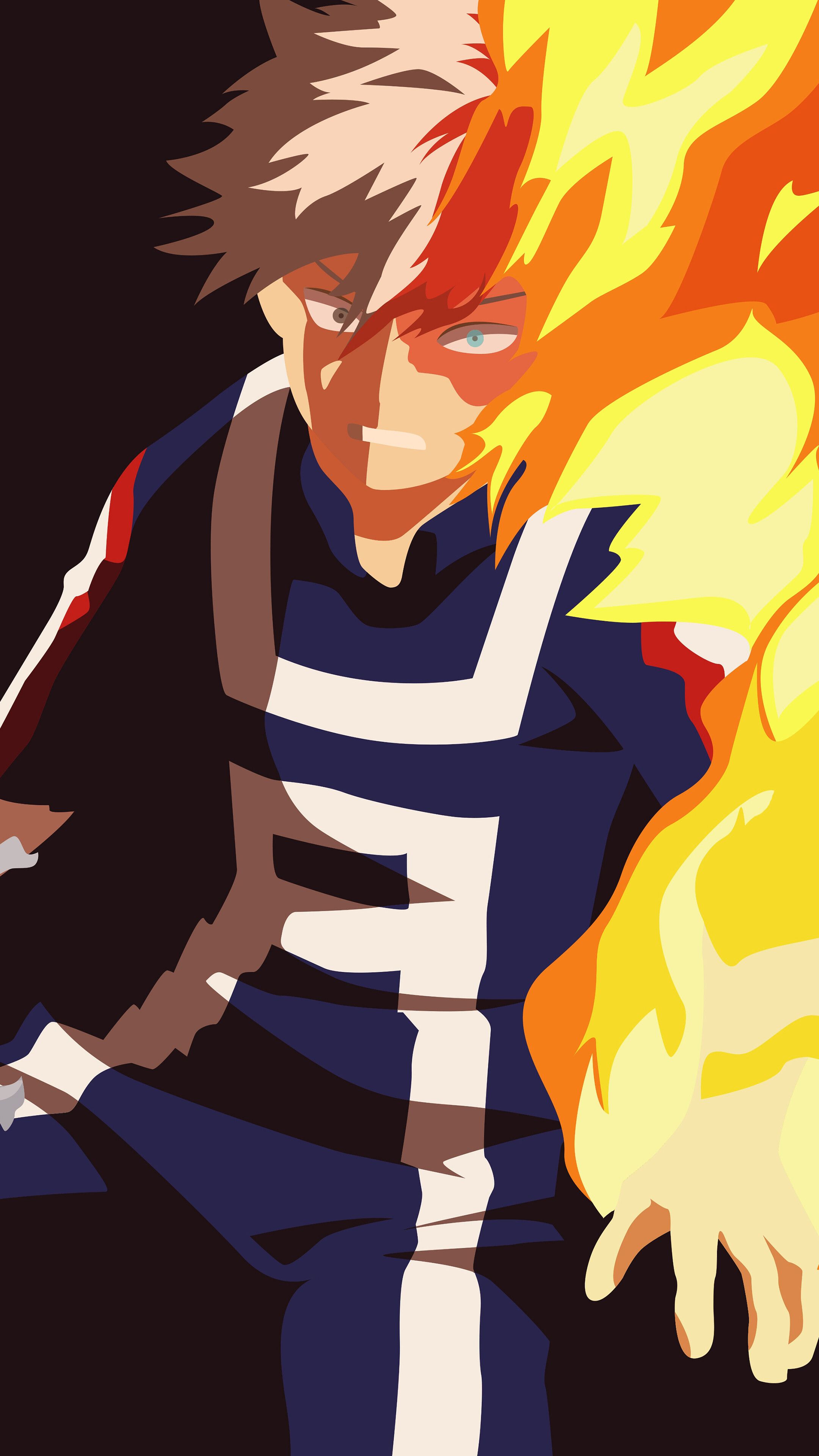 328663 Shoto Todoroki, Minimalist, My Hero Academia Iphone 10,7,6s,6 HD Wallpapers, Image, Backgrounds, Photos and Pictures