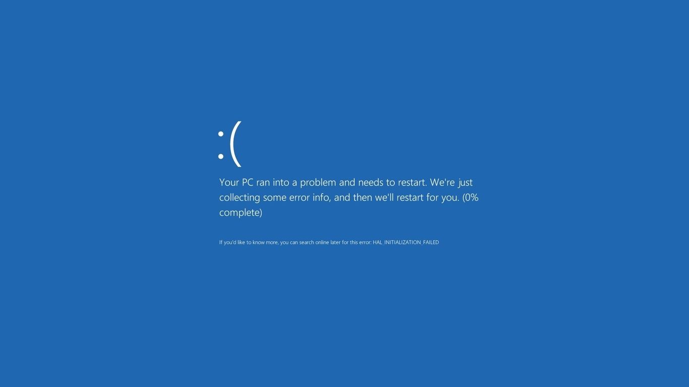 screen of death, minimalism, blue, windows sad face desktop wallpaper 30093