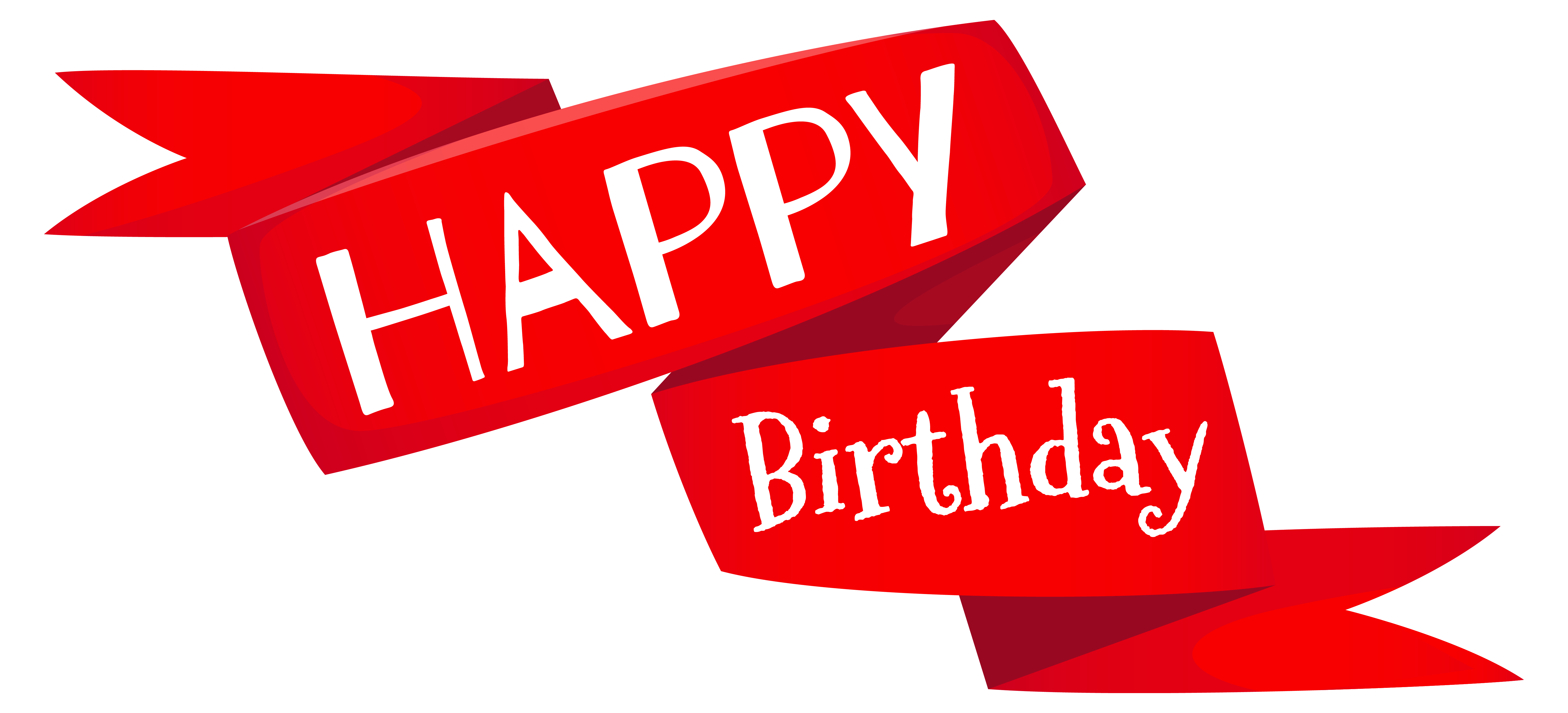 Red Happy Birthday Banner PNG Image
