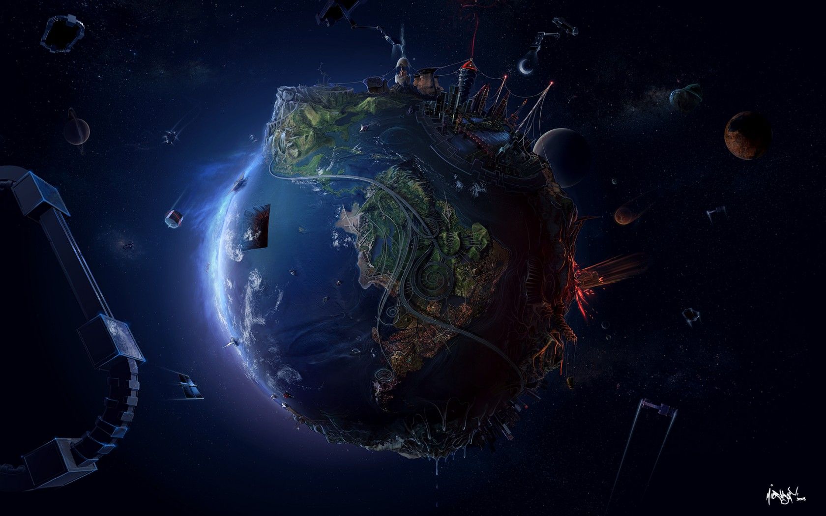 Save Our Blue Planet Earth < 3D Art < Gallery < Desktop Wallpaper