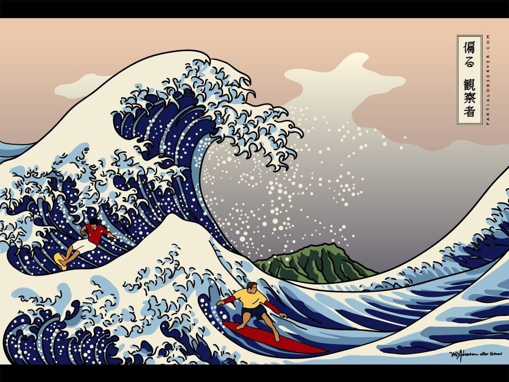 Japanese Wave Wallpaper 1920x1080