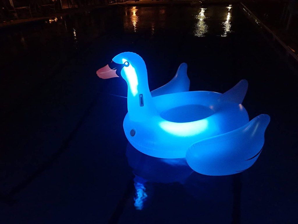 This Light Up Swan Pool Float Is Here For Your Summer Swim Sesh