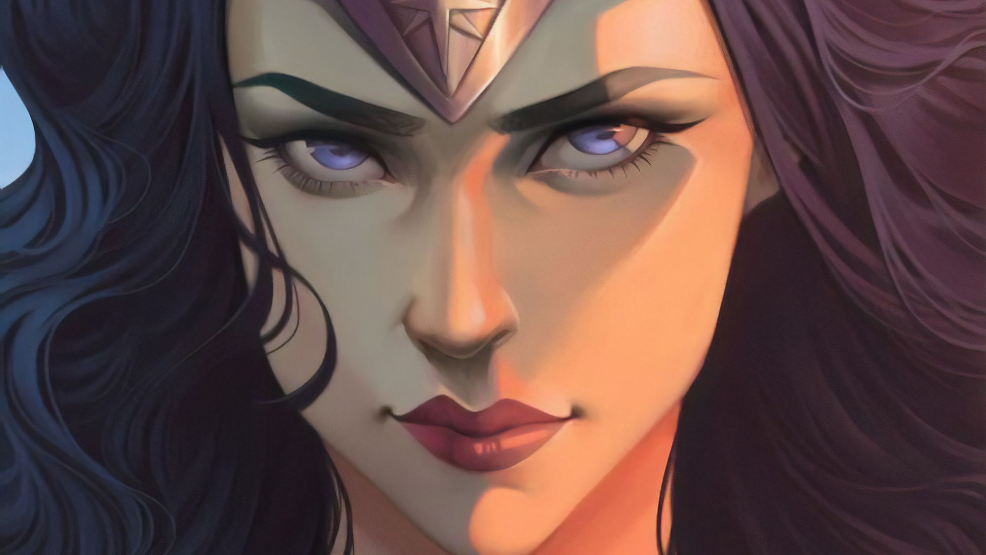 Wonder Woman Face Portrait, HD Superheroes, 4k Wallpaper, Image