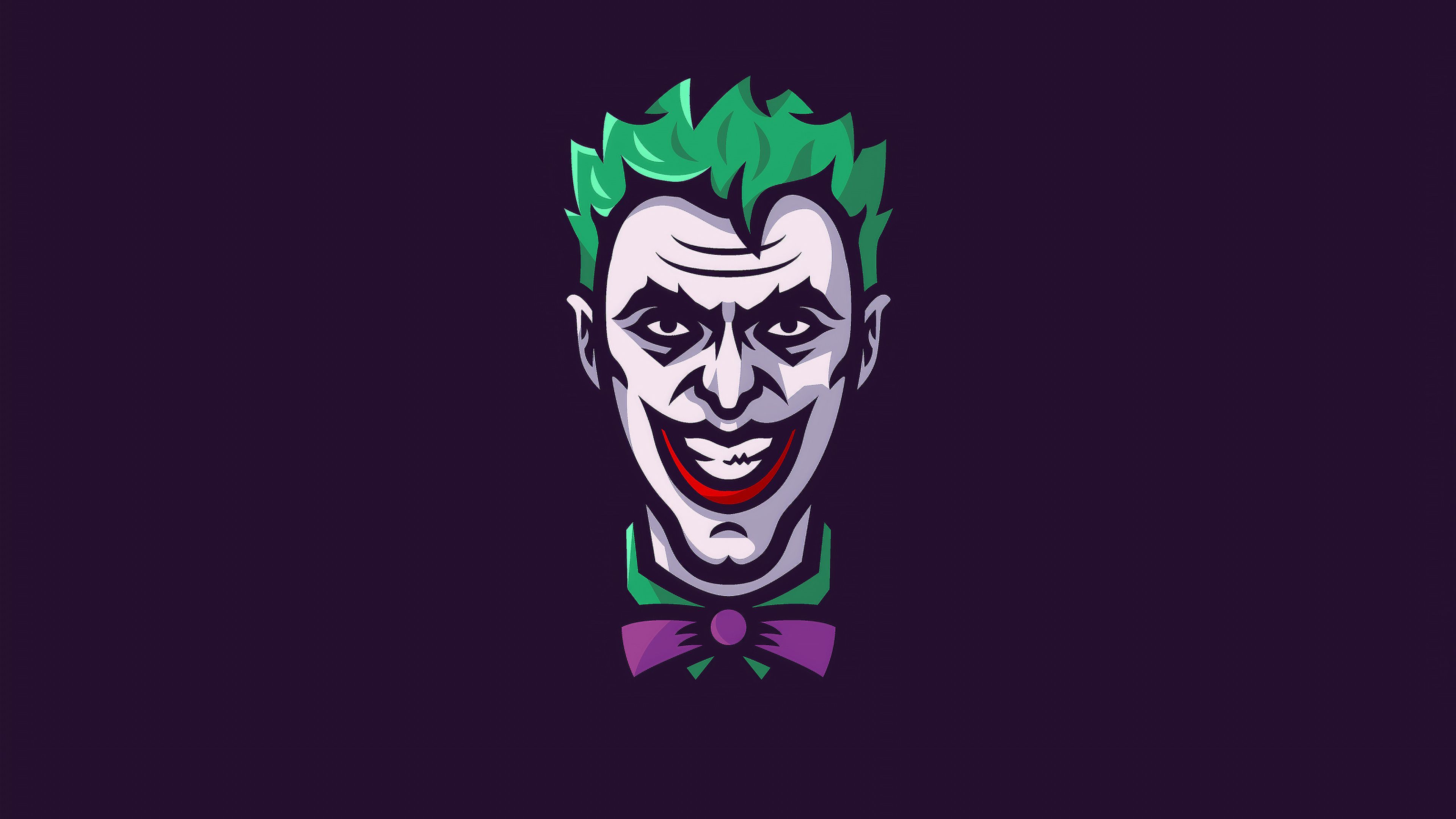 Minimal Joker Art 4K Wallpaper, HD Minimalist 4K