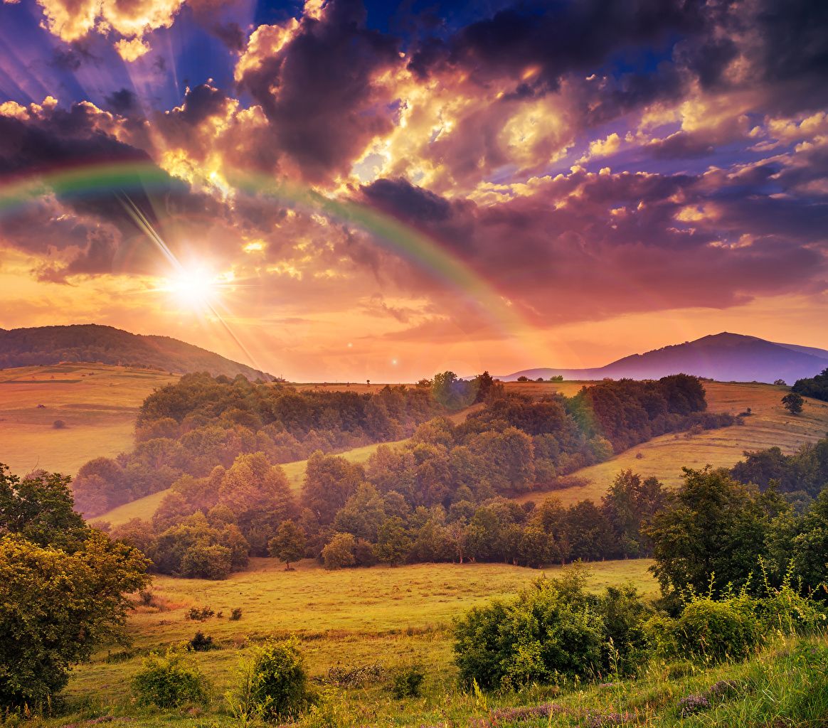  Rainbow  Over Autumn  Wallpapers Wallpaper Cave