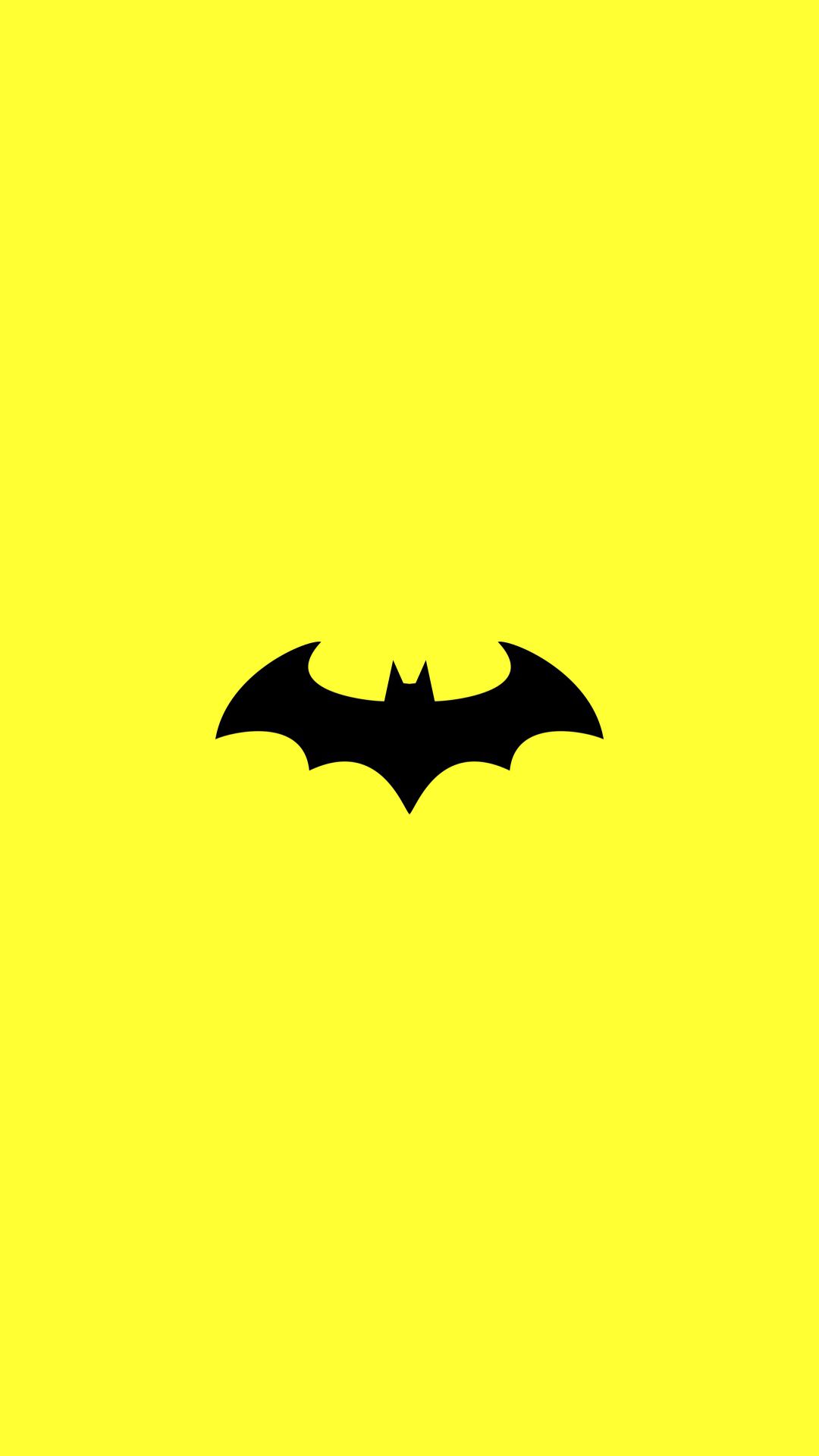 Batman Wallpaper 4K, Minimal art, Yellow background