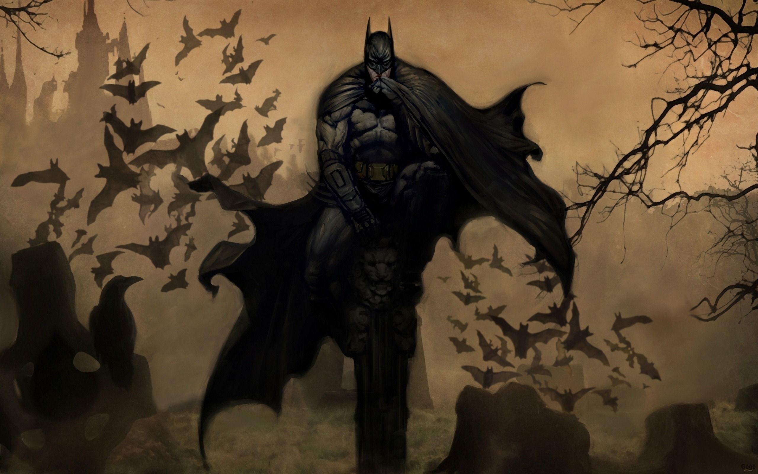 abstract batman art painting, Batman