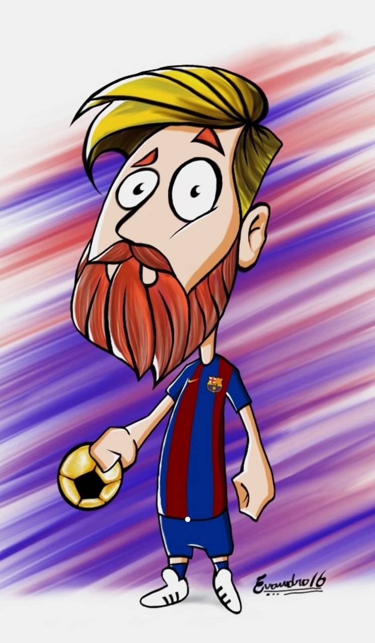 Lionel Messi Cartoon Wallpaper