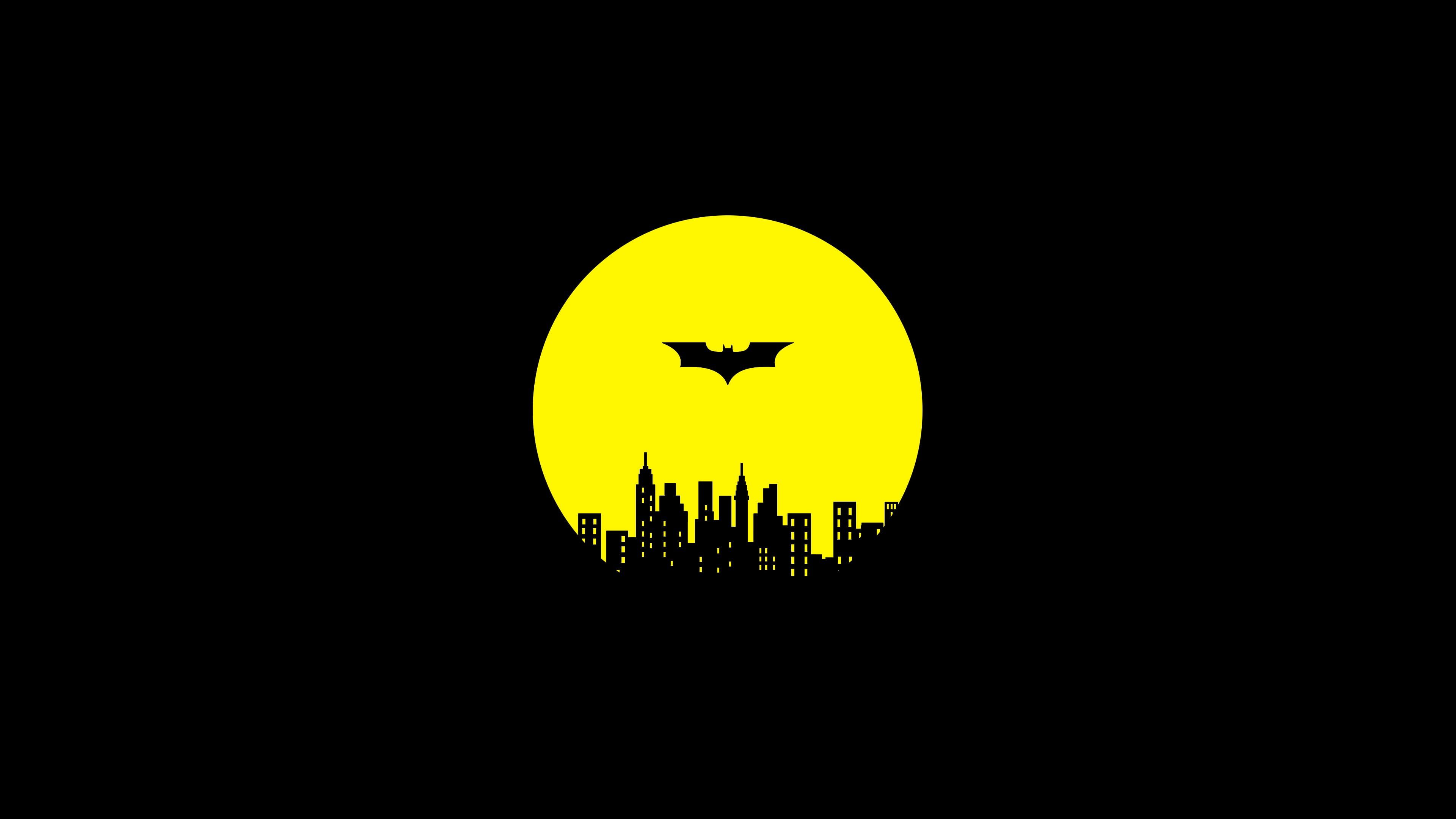 Batman In Yellow Background 4K HD Batman Wallpapers, HD Wallpapers