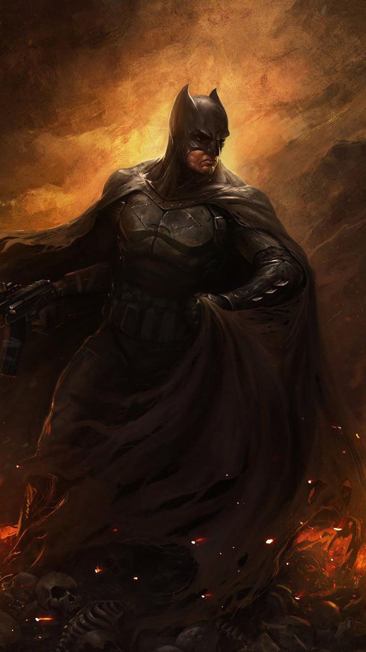 The Batman DC Darkness 2021 Poster 4K Mobile Wallpaper