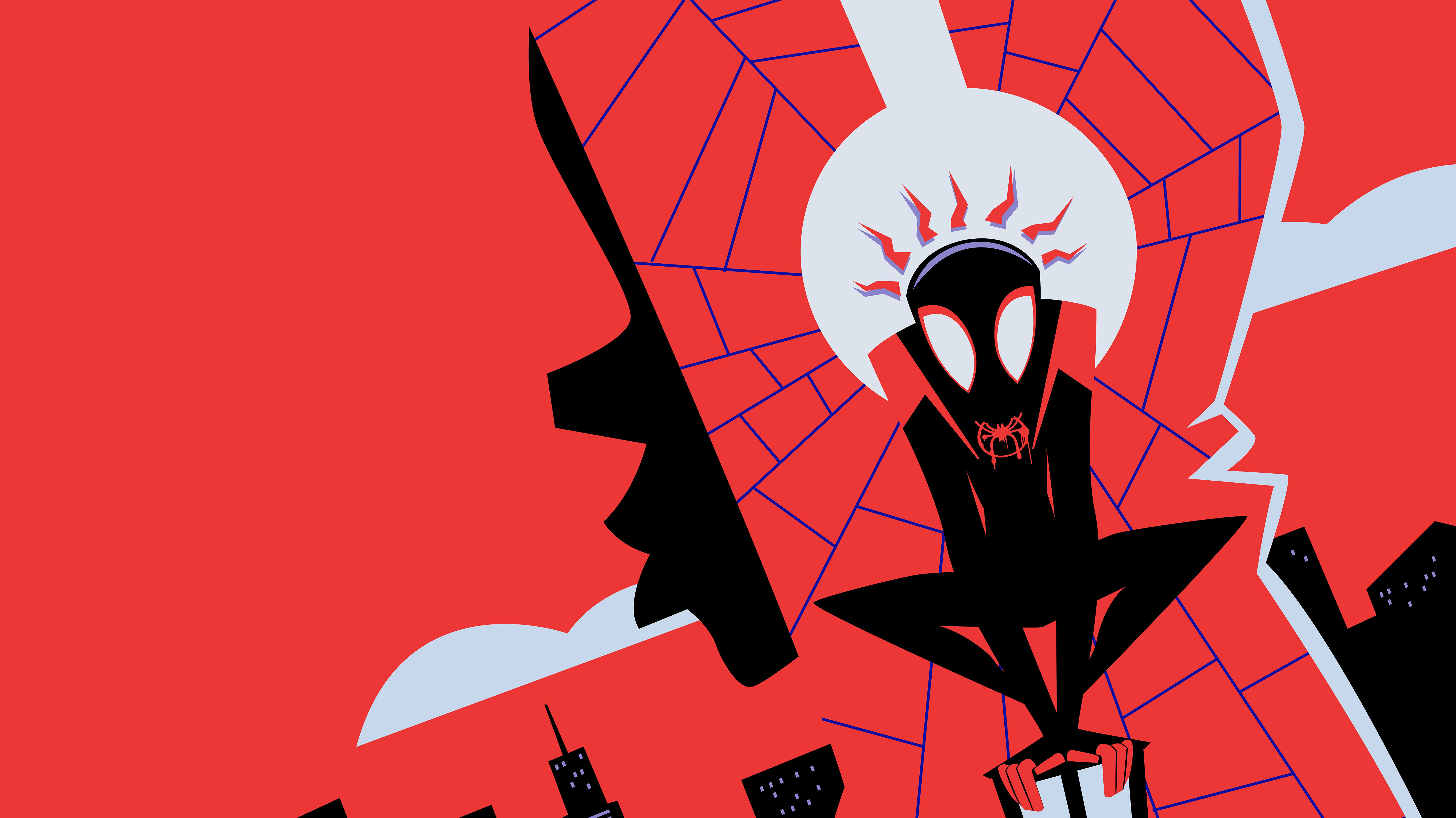 Miles Morales Spider Man: Into The Spider Verse Minimalist 8K