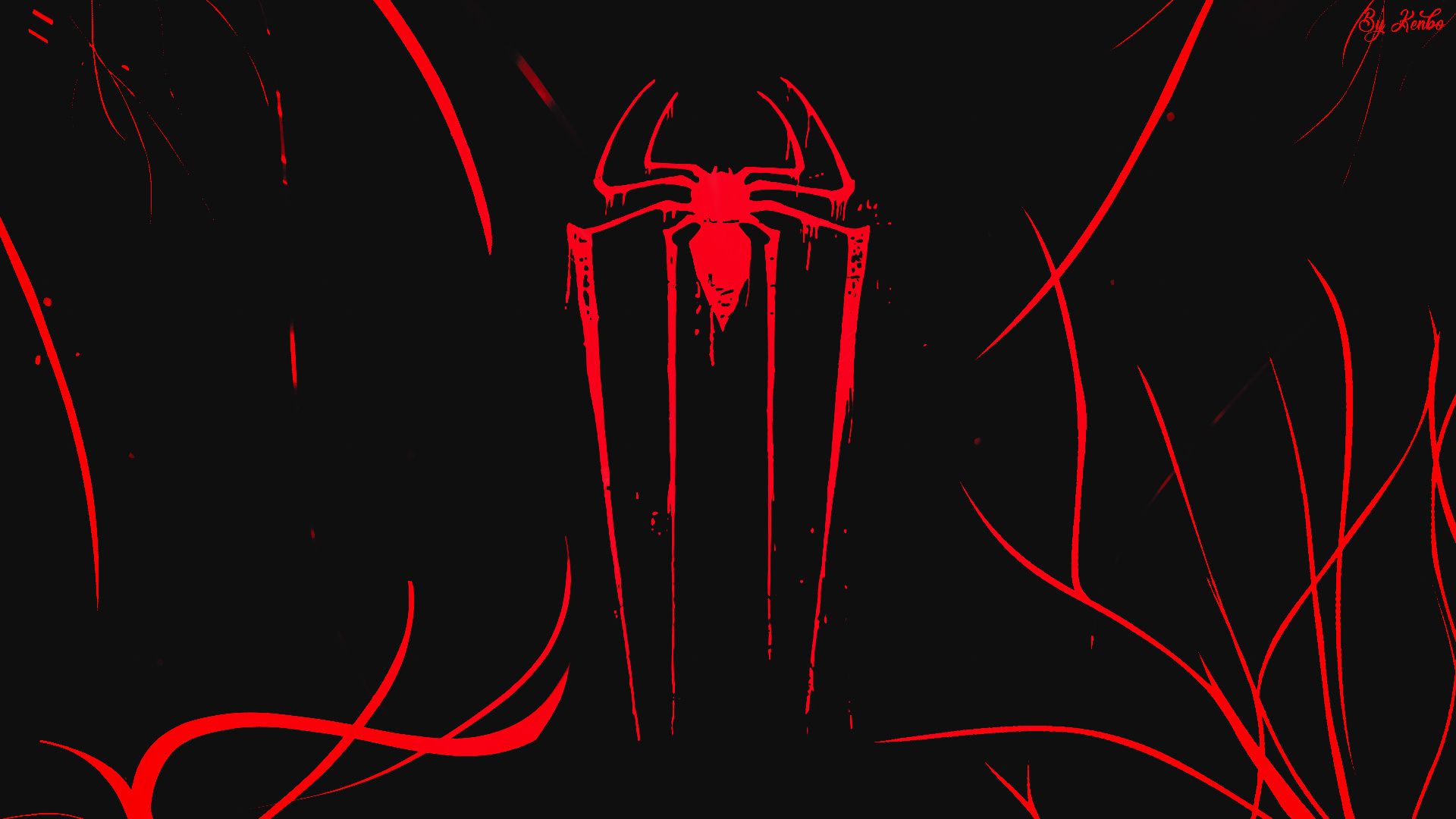 Download 1920x1080 Wallpaper Logo, Minimal, Spider Man, Dark, Full