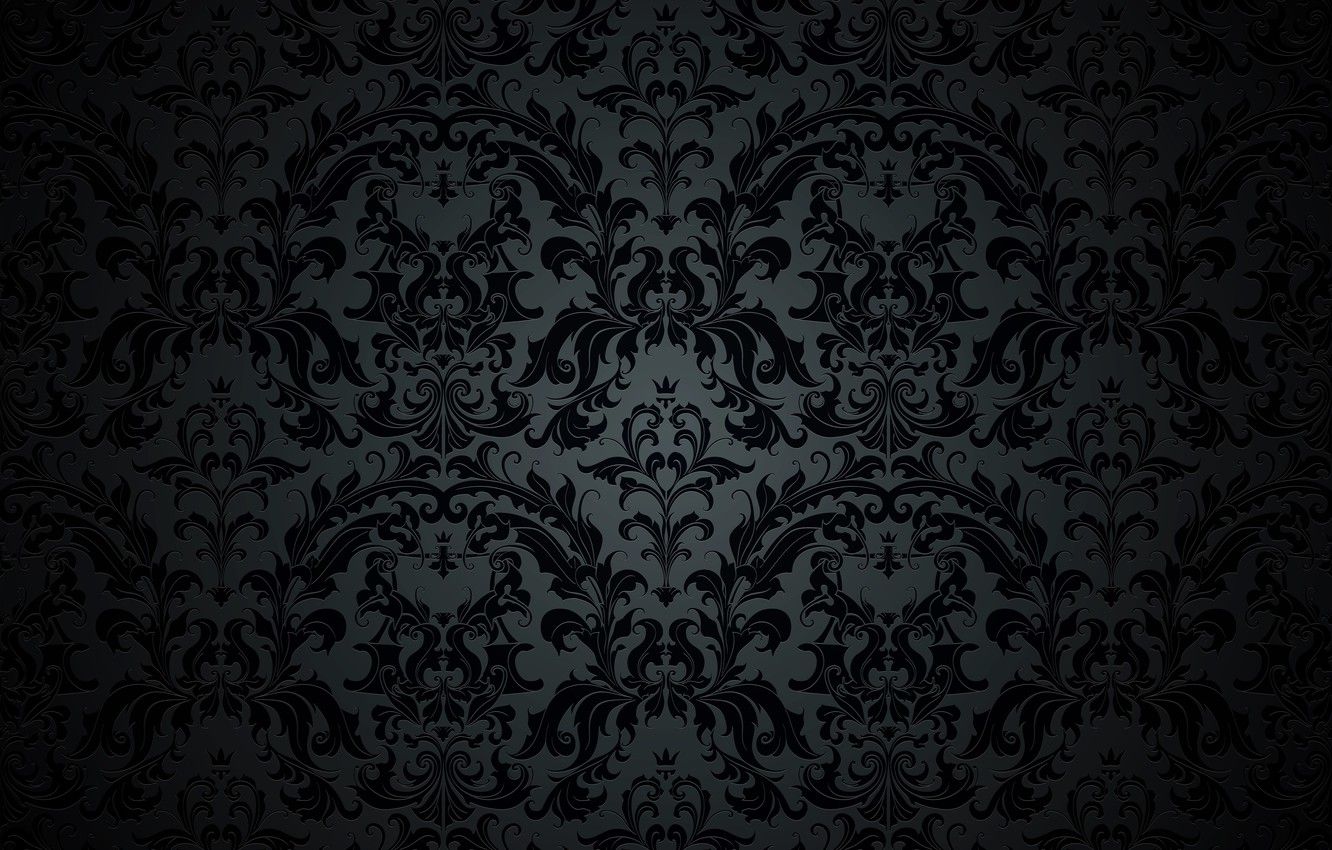 Wallpaper retro, pattern, vector, dark, black, ornament, vintage, texture, vintage, background, pattern, gradient image for desktop, section текстуры