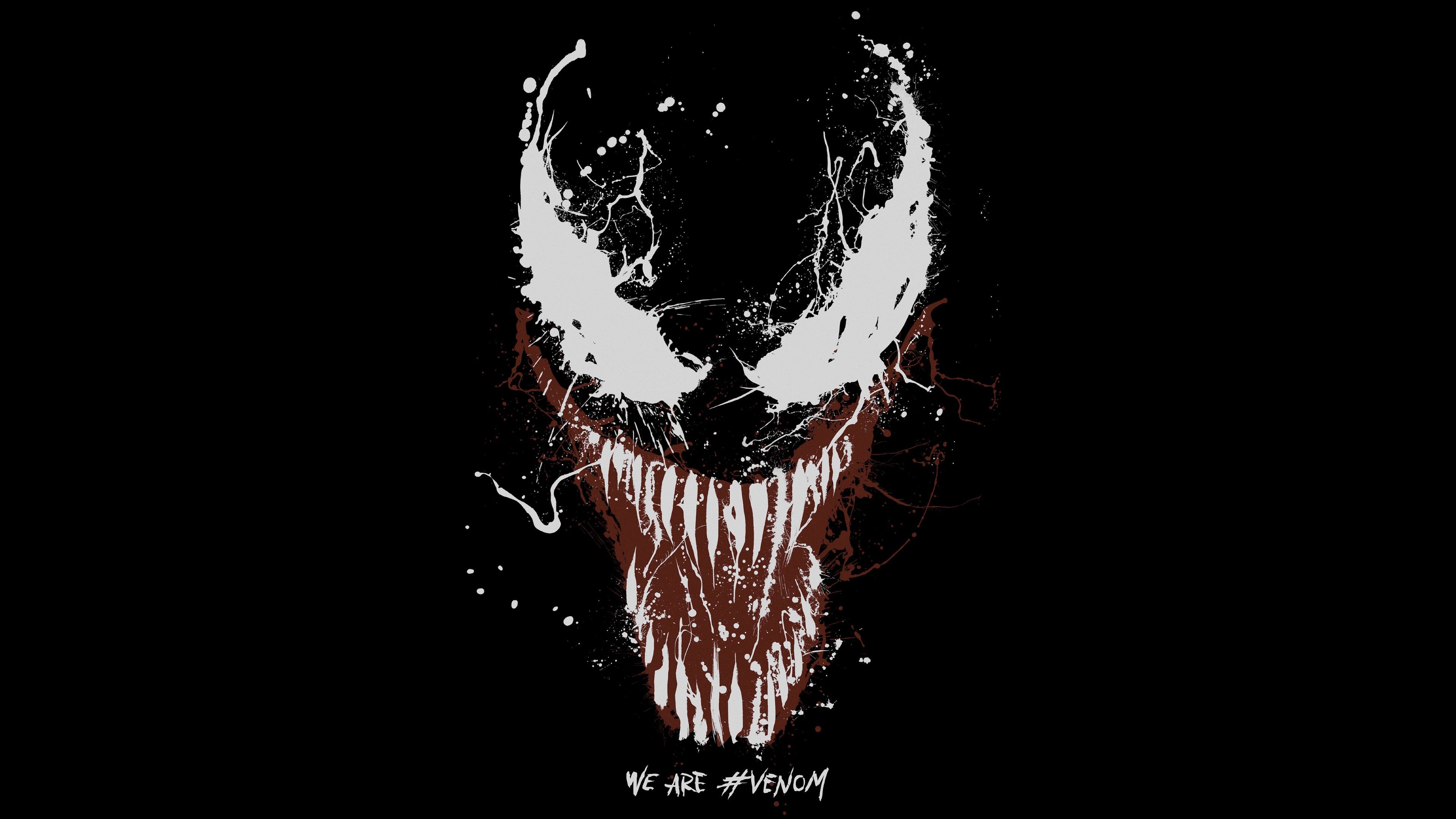 Wallpaper Venom, Marvel Comics, Black, HD, 5K, Black Dark