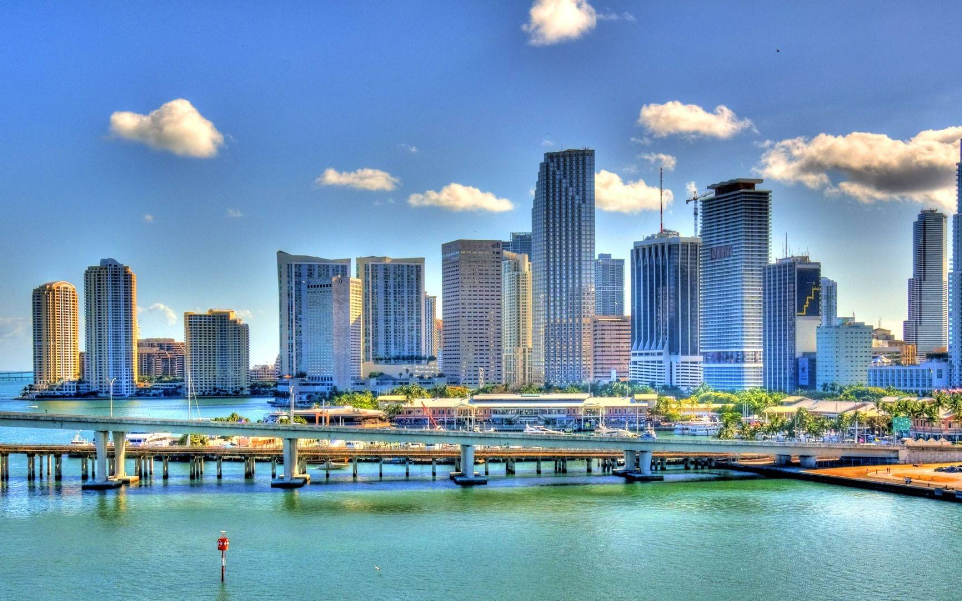Download wallpaper Miami, HDR, summer, cityscapes, american cities, Florida, America, USA for desktop with resolution 1920x1200. High Quality HD picture wallpaper