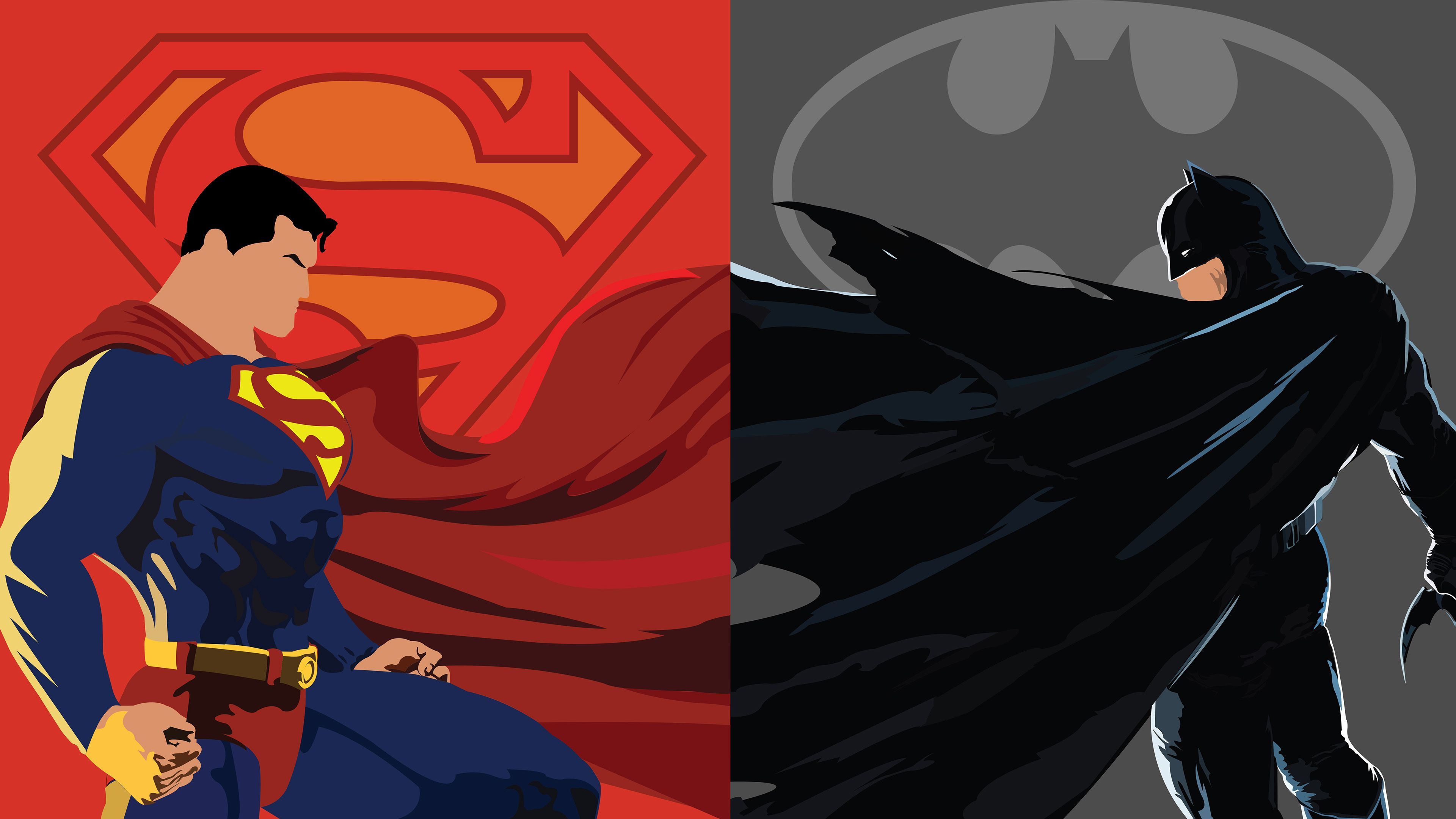 Wallpaper 4k Superman Vs Batman Art 4k 4k Wallpaper, Artist