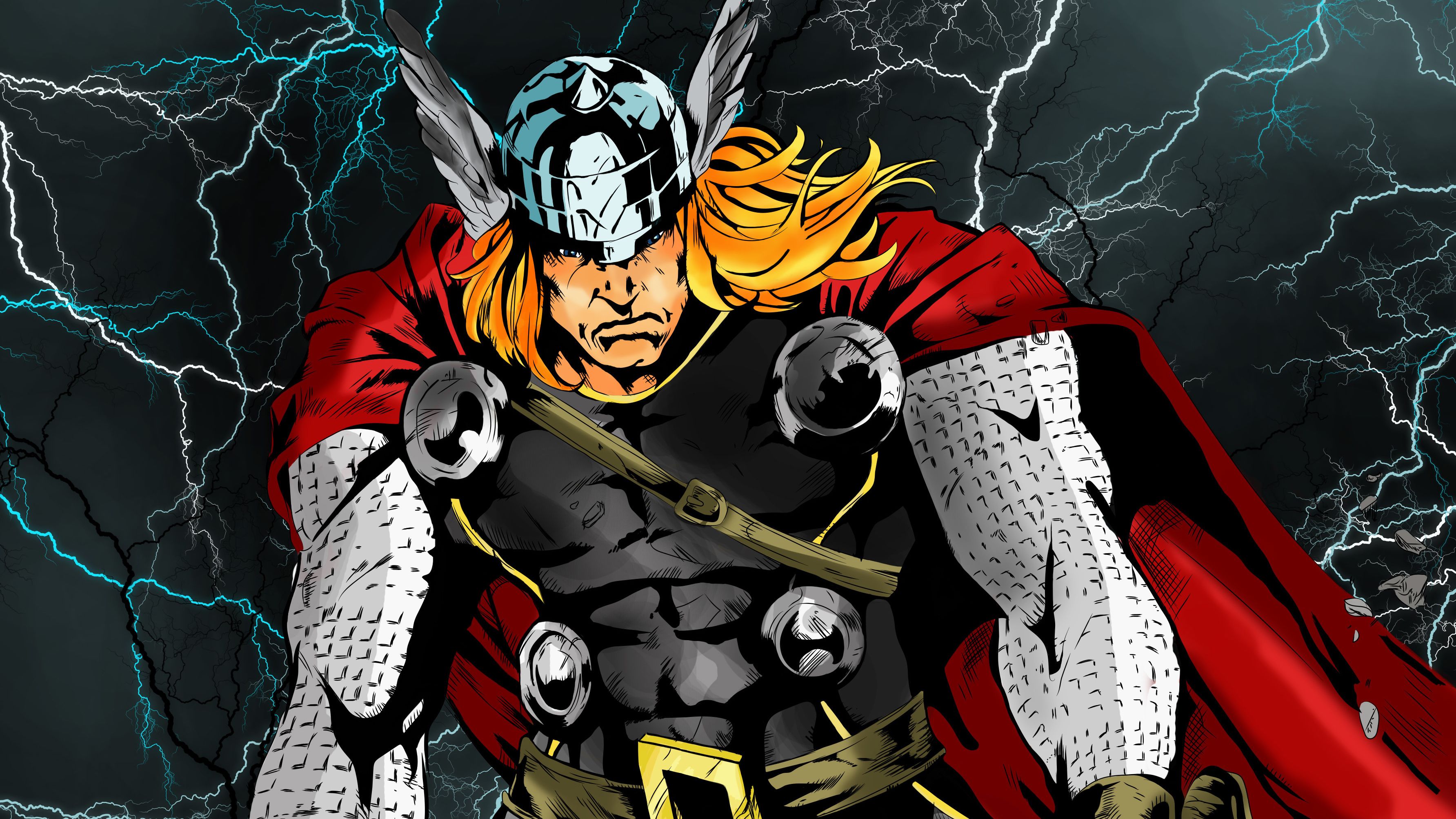 Thor Comic Art, HD Superheroes, 4k Wallpaper, Image, Background