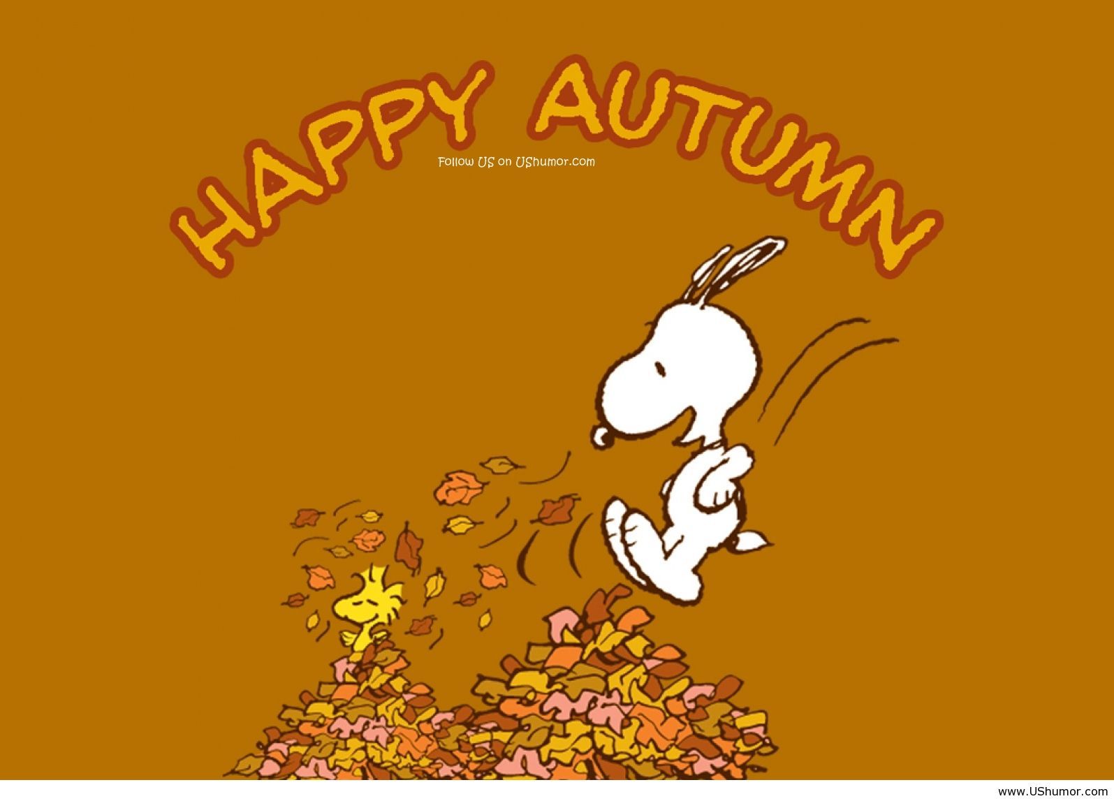 interesting fall sayings and picture. Happy autumn snoopy