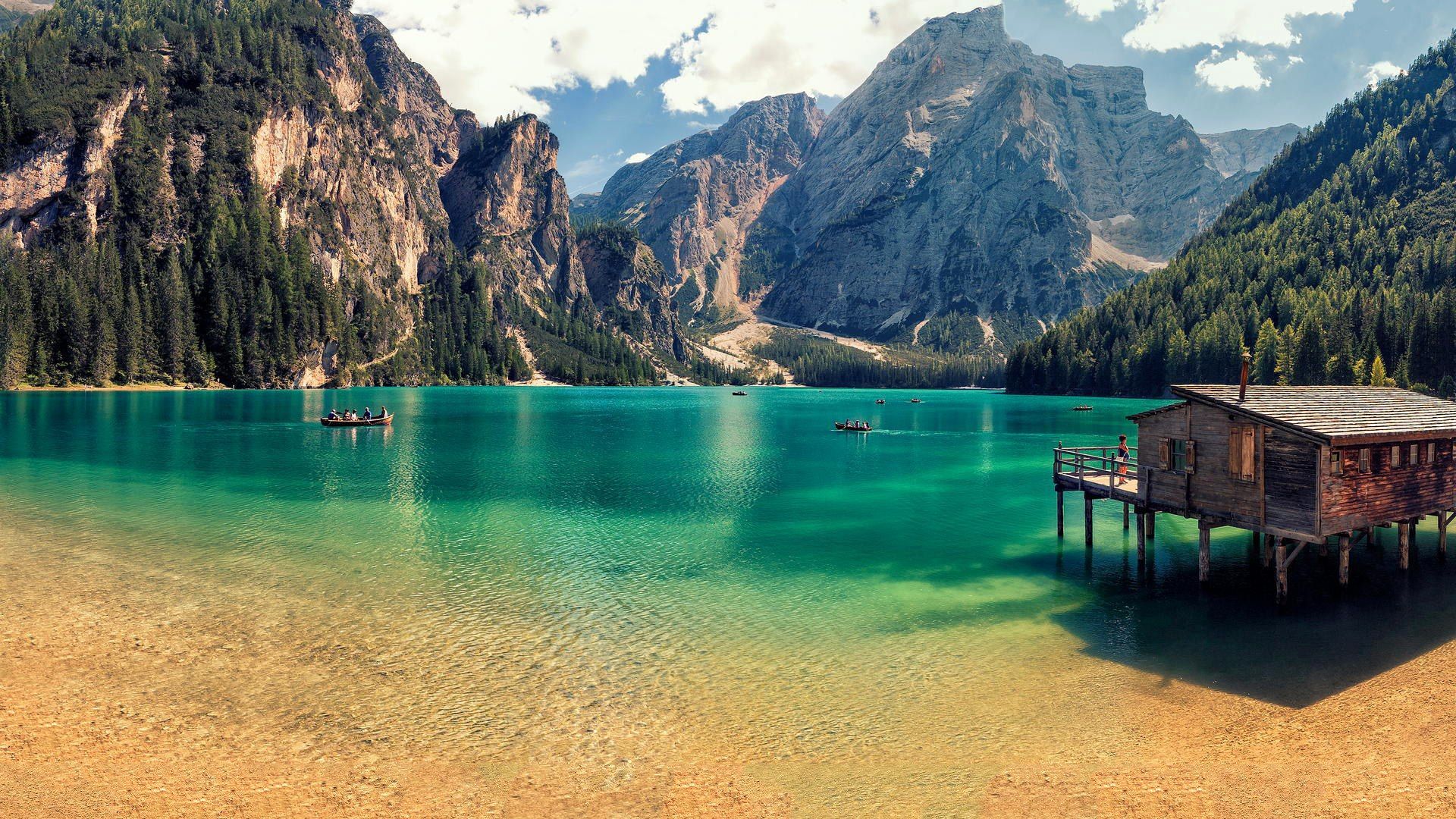 Pragser Wildsee in the Alps
