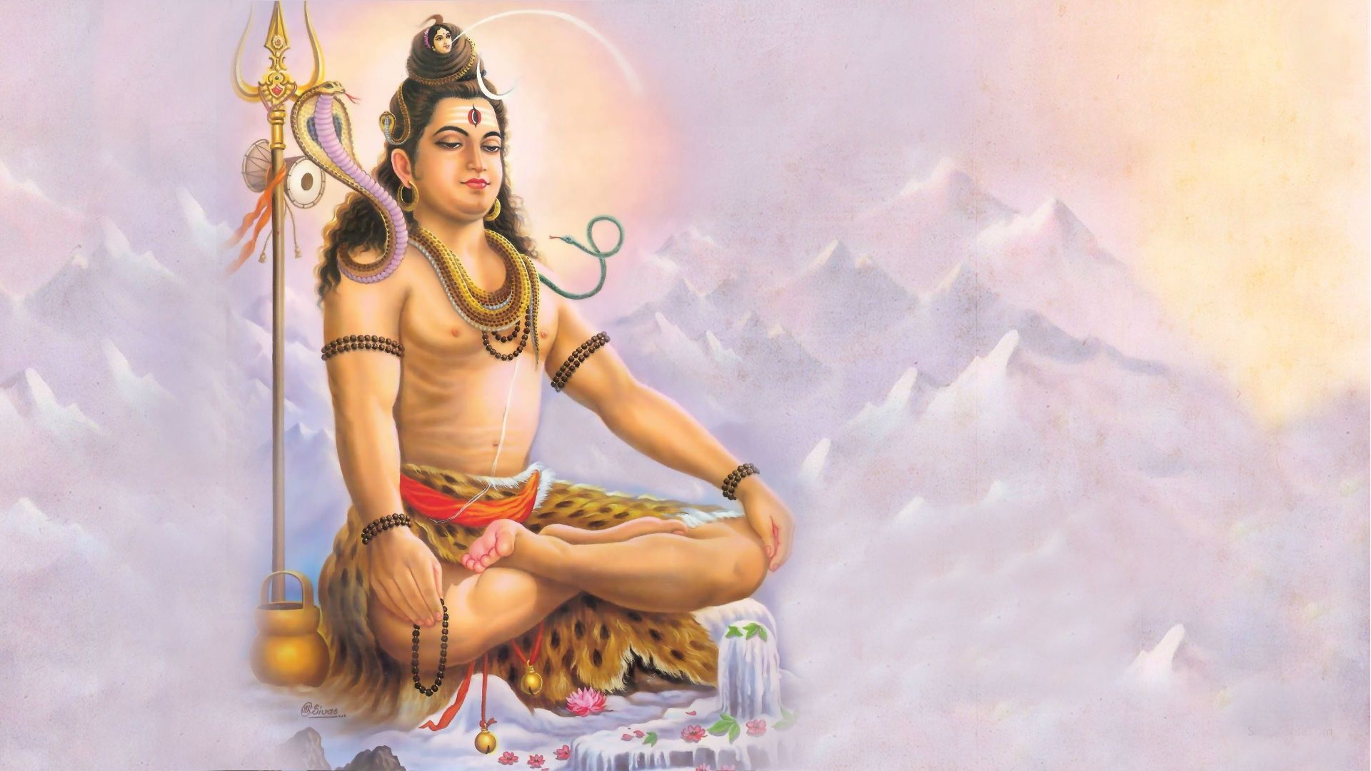 Lord Shiva On Meditation Wallpaper