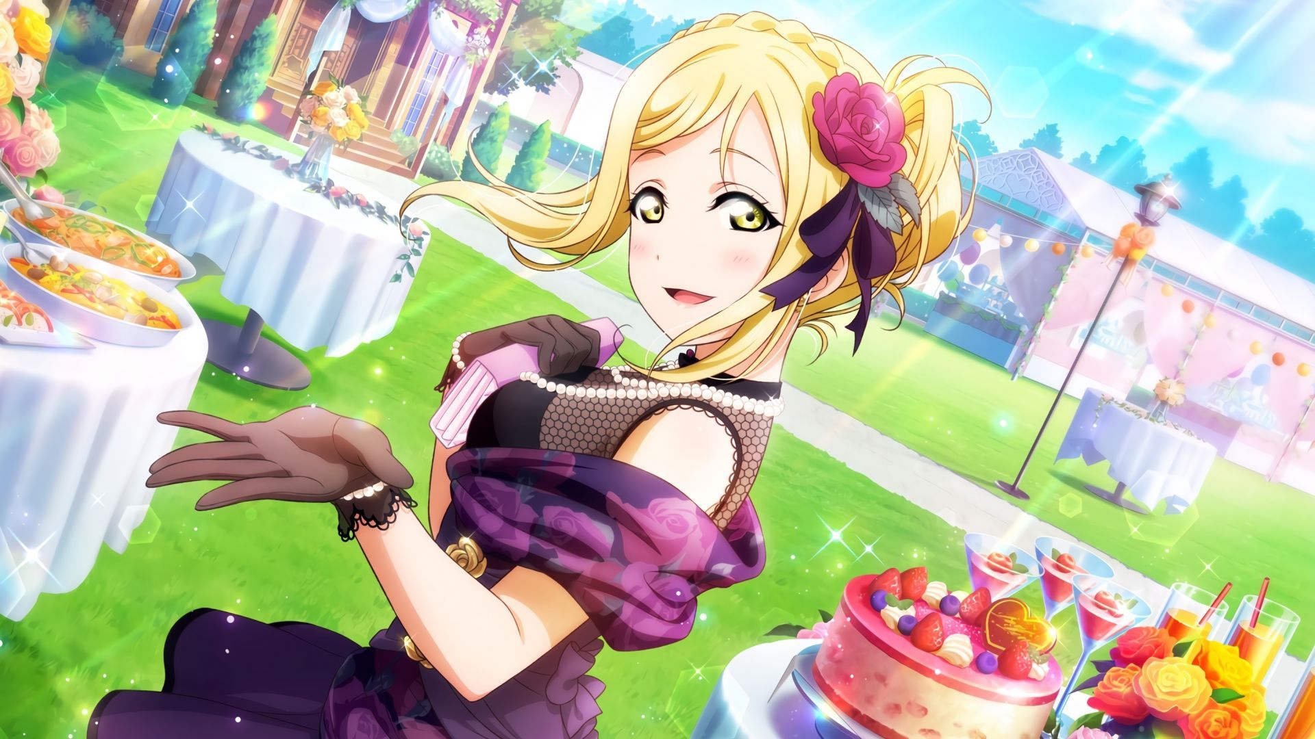 Desktop wallpaper anime girl, blonde, love live series, HD image