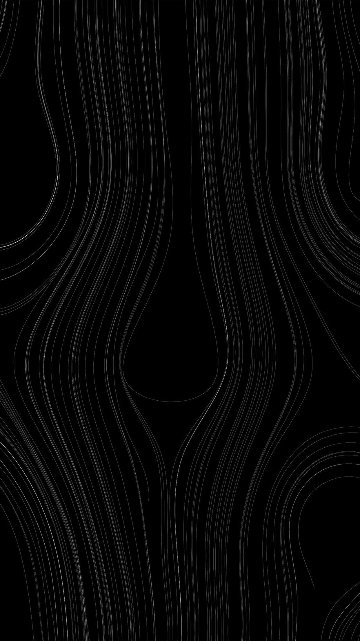 Lines Curve Dark Bw Pattern Wallpaper