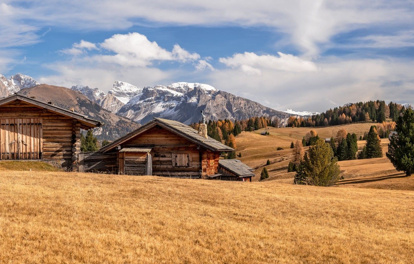 Wallpaper Italy, autumn, Dolomite Alps, South Tyrol image