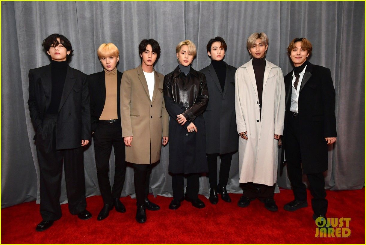 BTS Arrive for Grammys Walk the Red Carpet Ahead
