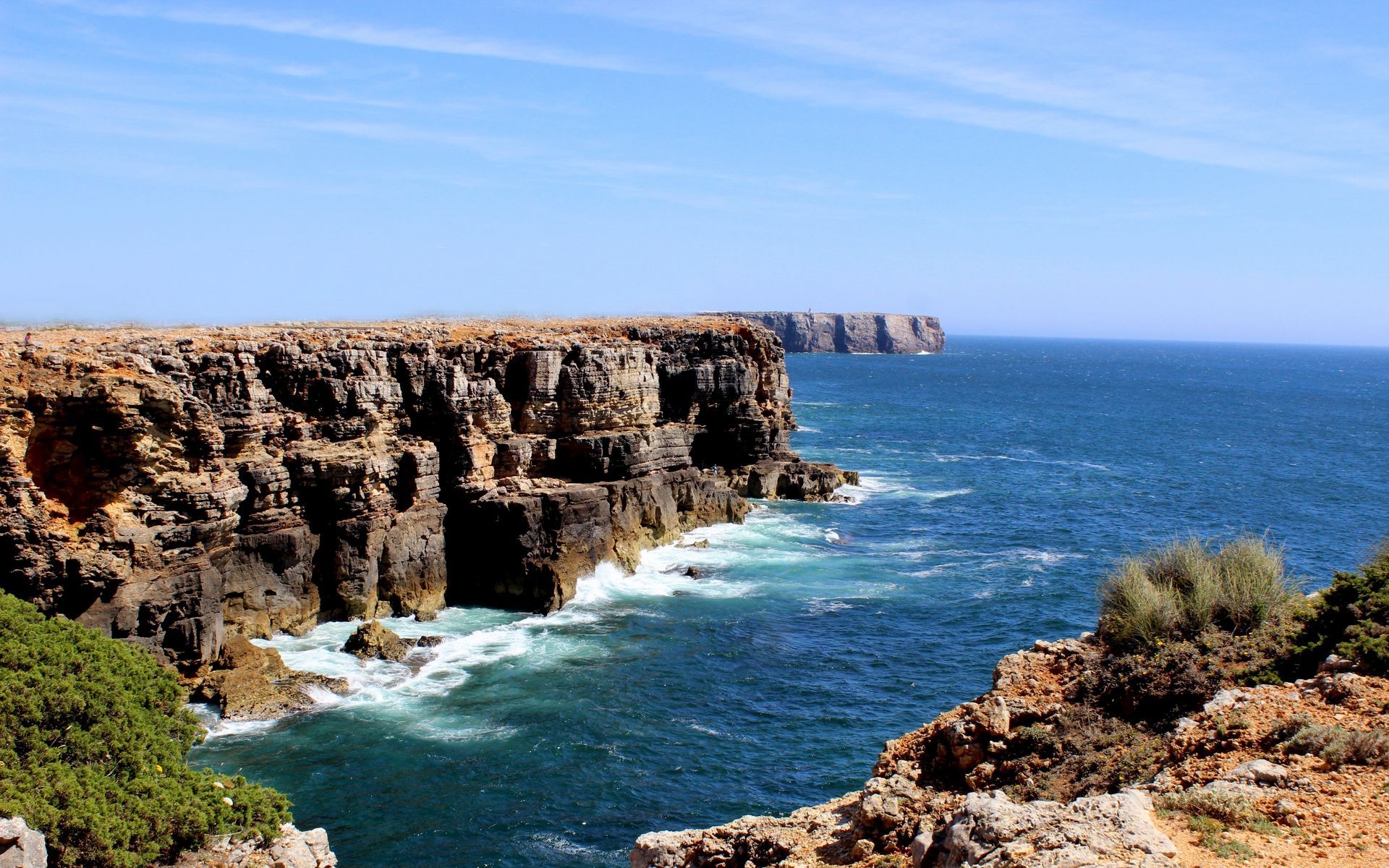 Download wallpaper 1920x1200 algarve, portugal, ocean, rock