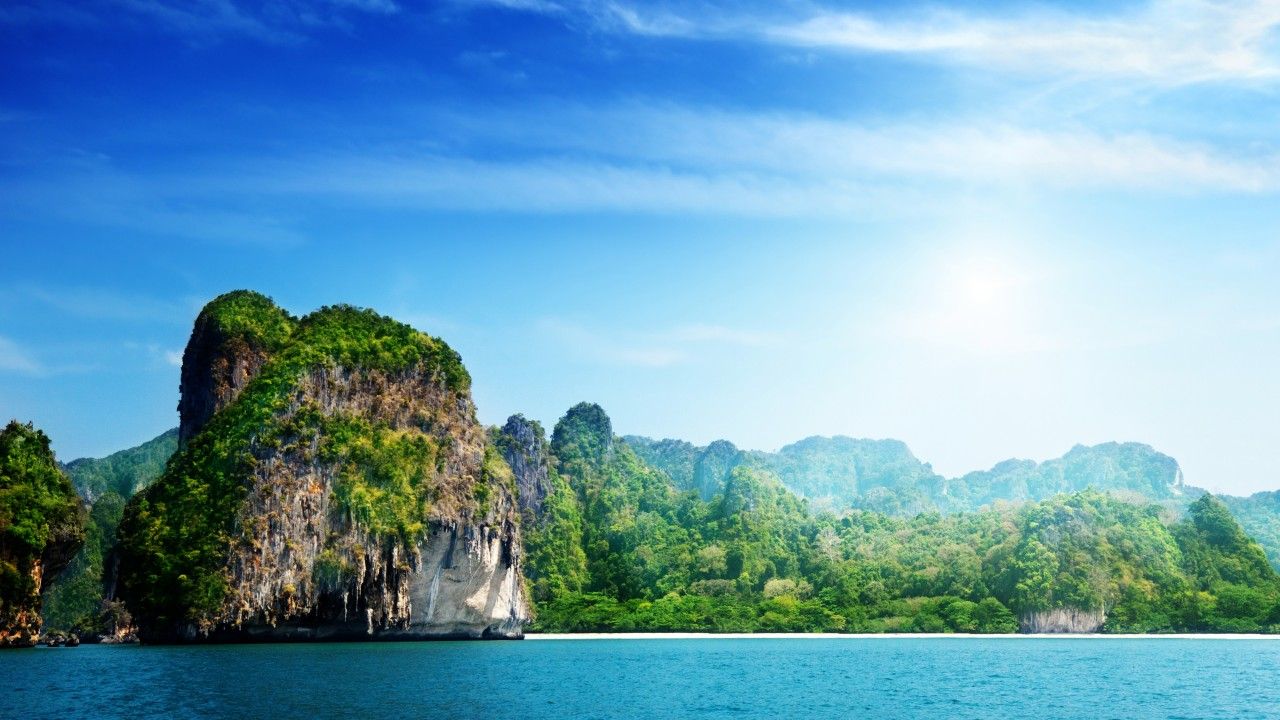 Wallpaper Thailand, 5k, 4k wallpaper, ocean, rocks, sky, Nature