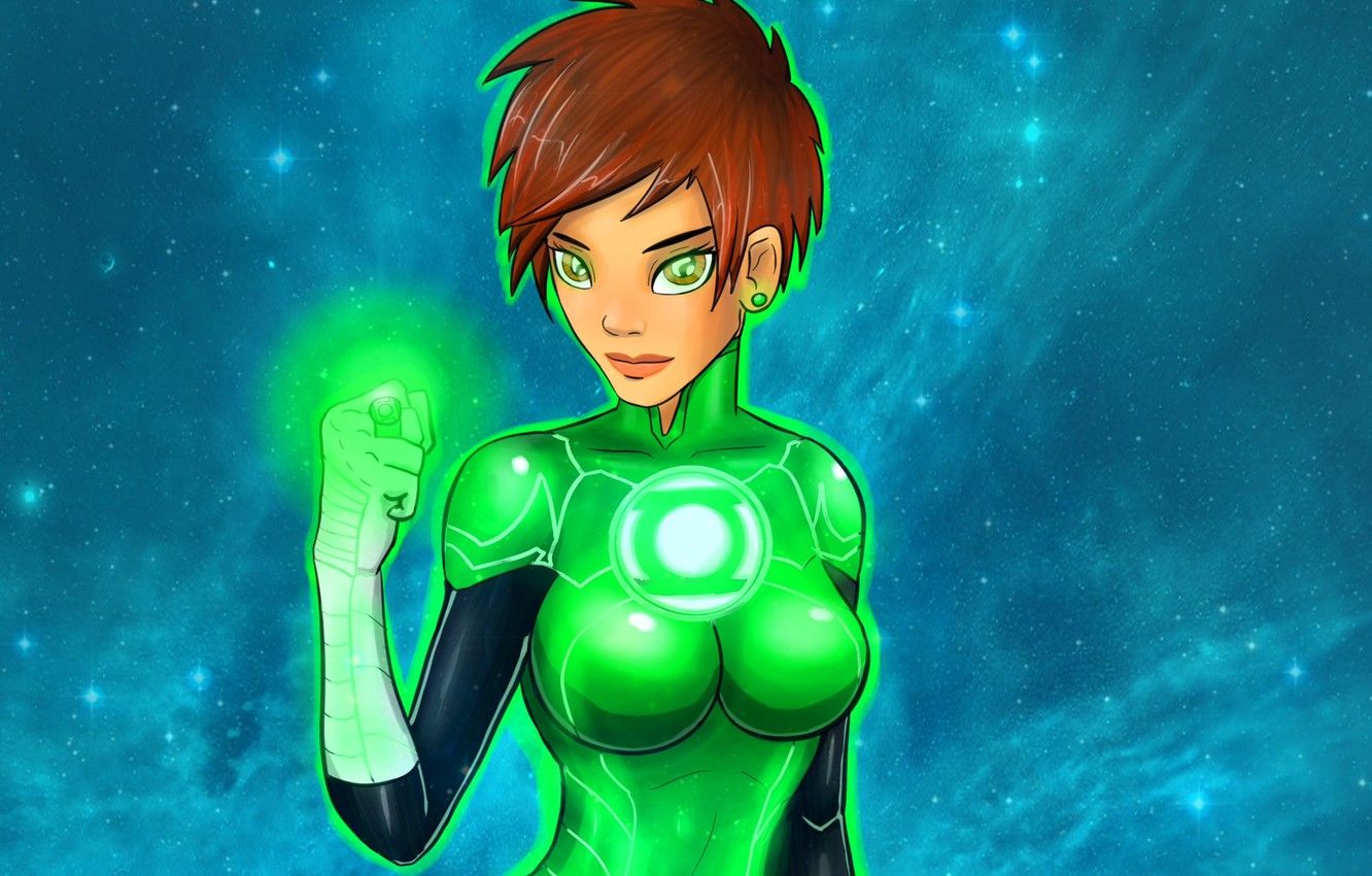 Wallpaper girl, ring, art, green lantern image for desktop