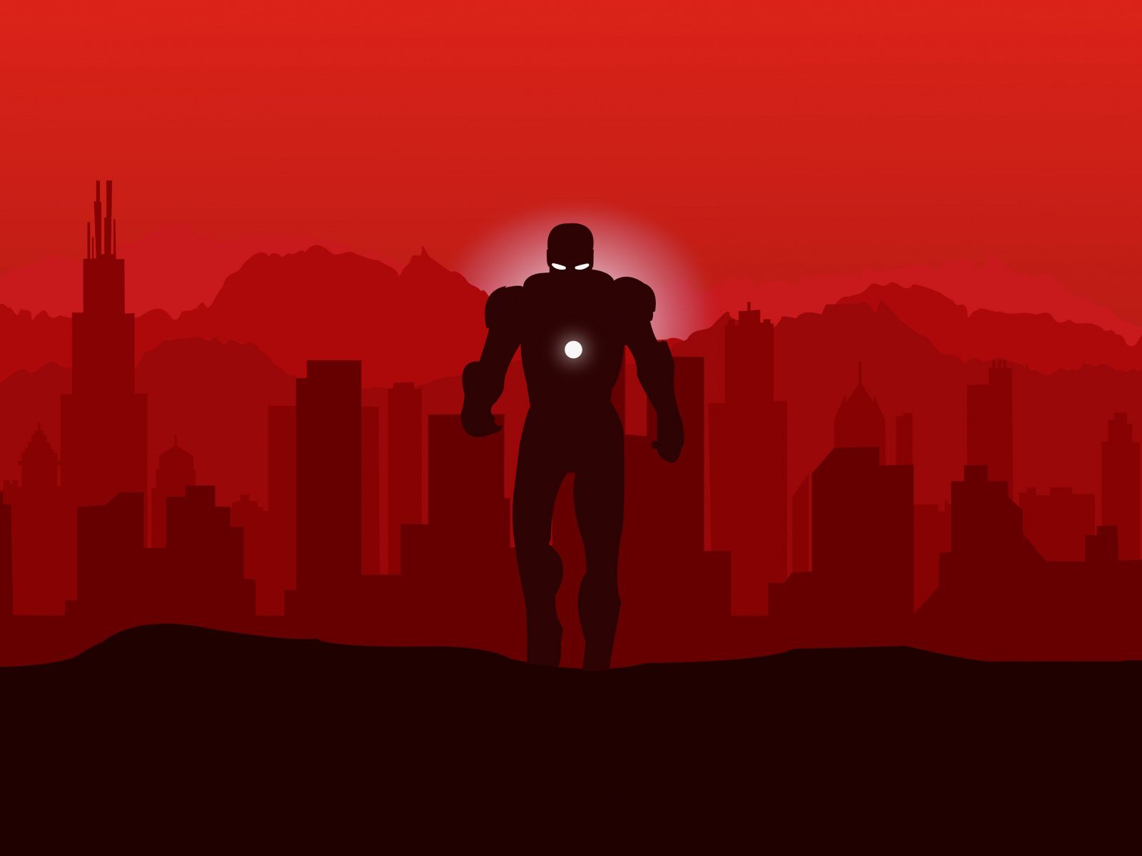 Marvel Heroes, Iron man, superhero, minimalist wallpaper