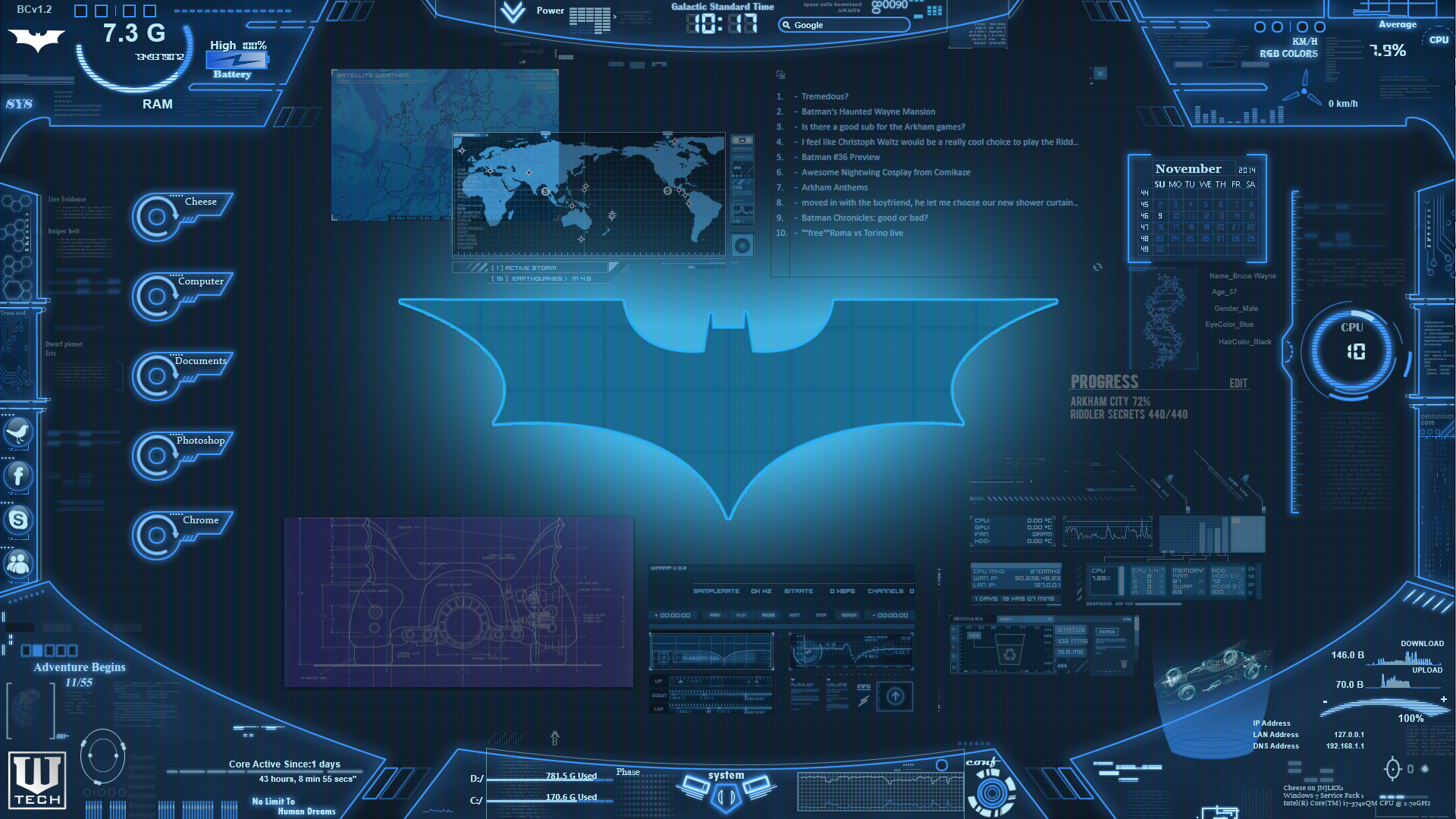 Batcomputer (WIP). Computer background, Computer wallpaper, Batman art