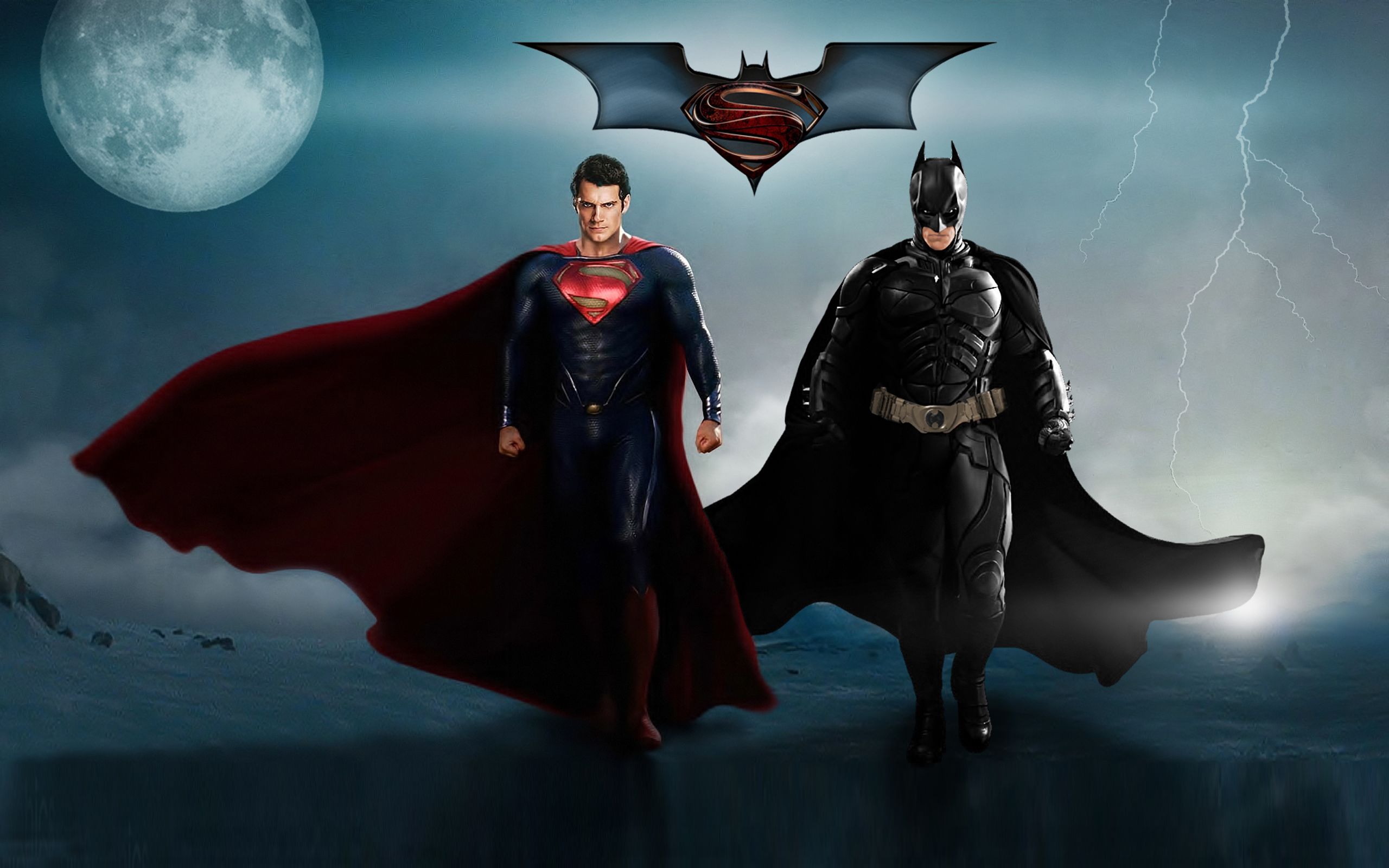 Superman & Batman Desktop Wallpaper HD Resolution 2560x1600, Wallpaper13.com
