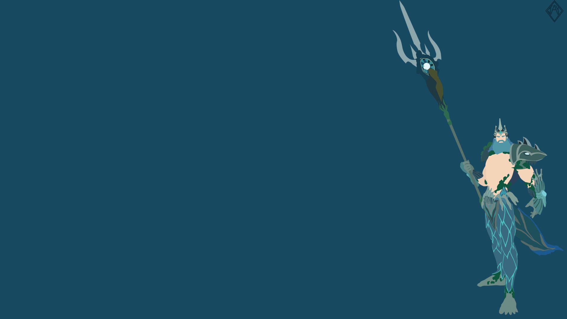 Smite. Poseidon Minimalist Wallpaper, Jay R