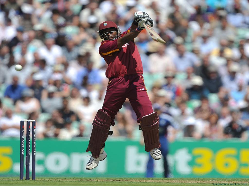 Cricket Wallpaper: Dwayne Bravo Off Side Shot Wallpaper